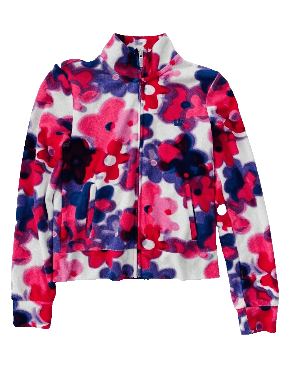 Juicy Couture Juicy Couture Mock Neck All Over Floral Zip Jacket Top ( M ) Size M / US 6-8 / IT 42-44 - 1 Thumbnail