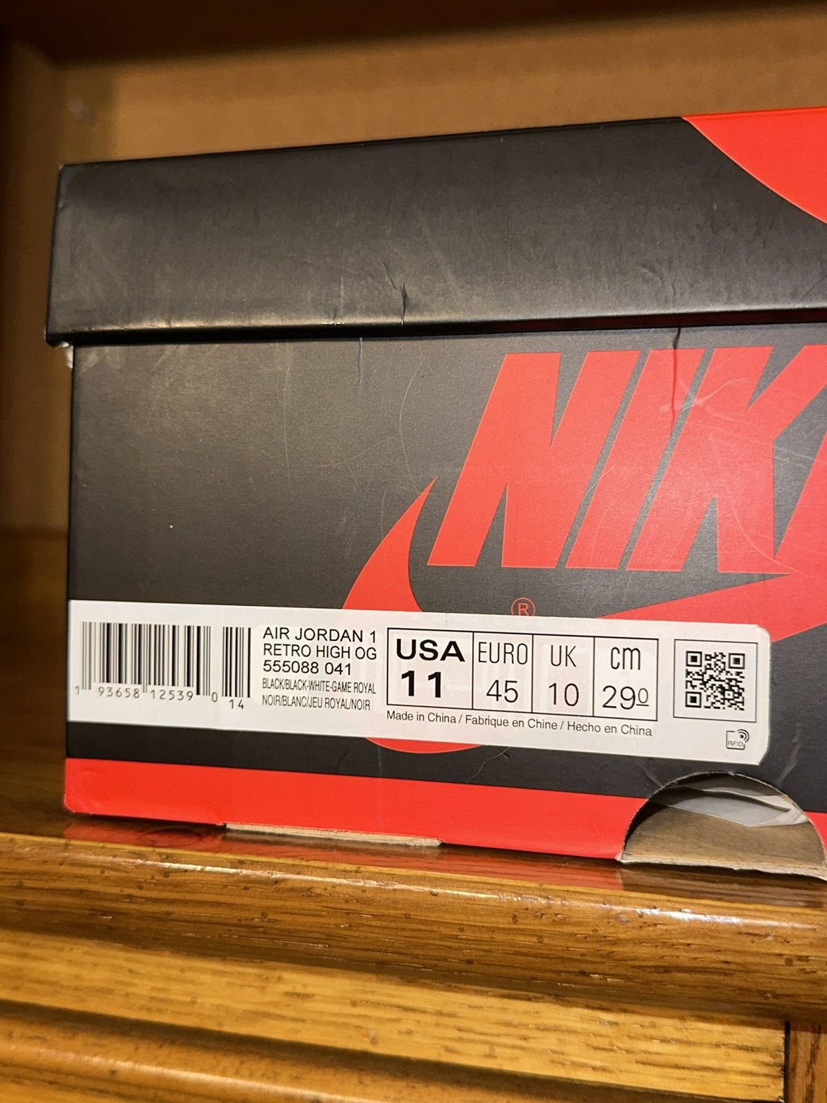 Jordan Brand Jordan 1 Retro High OG Royal Toe Size US 11 / EU 44 - 8 Thumbnail