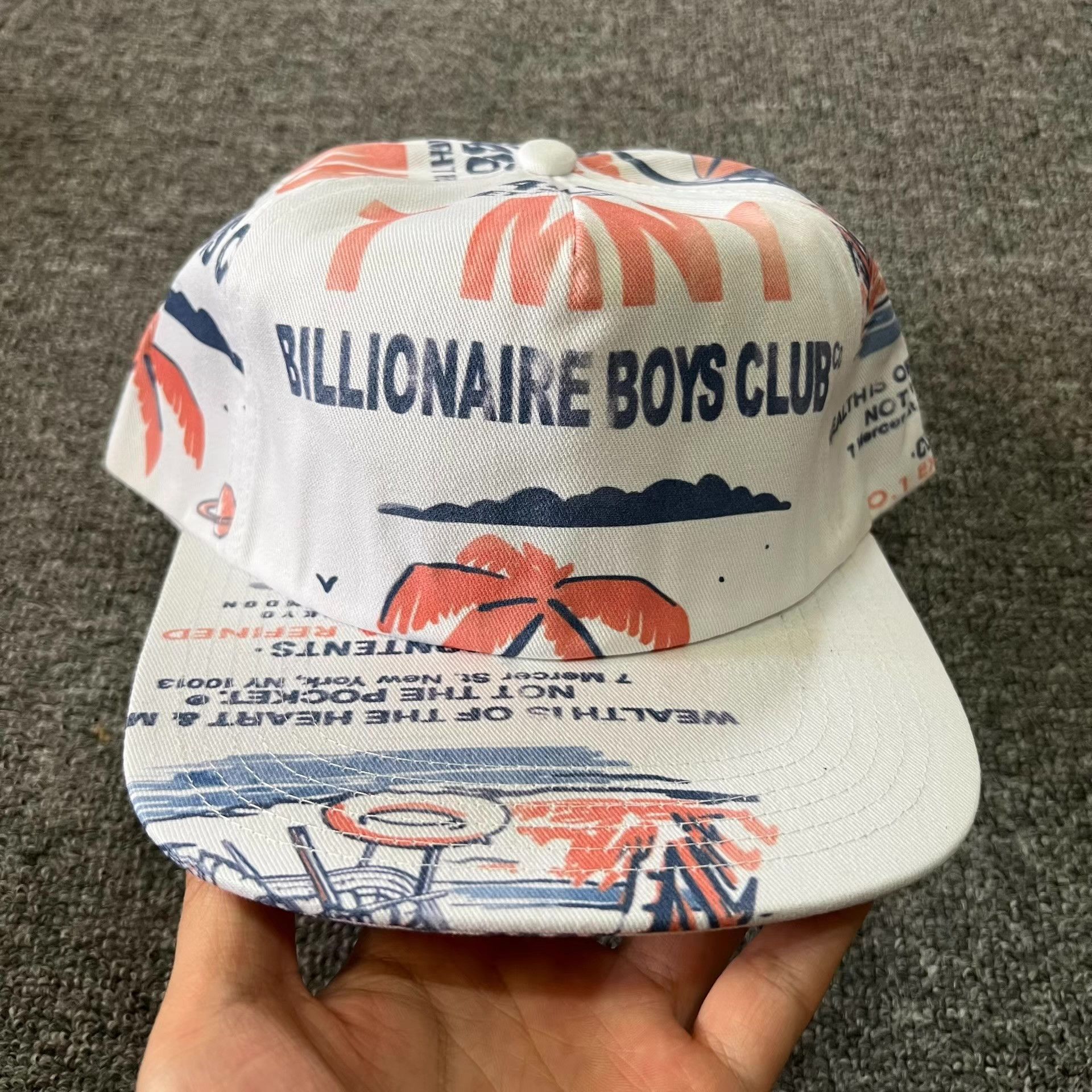 Billionaire Boys Club BBCPrint Vintage Logo Beach Theme Flat Brim Baseball Cap。Q7 Size ONE SIZE - 1 Thumbnail