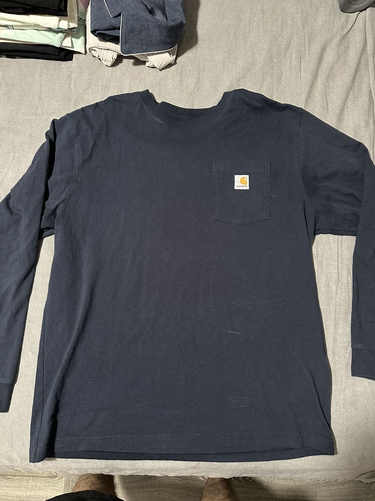 Carhartt Long Sleeve Navy Blue Carhartt Shirt Size US L / EU 52-54 / 3 - 1 Thumbnail