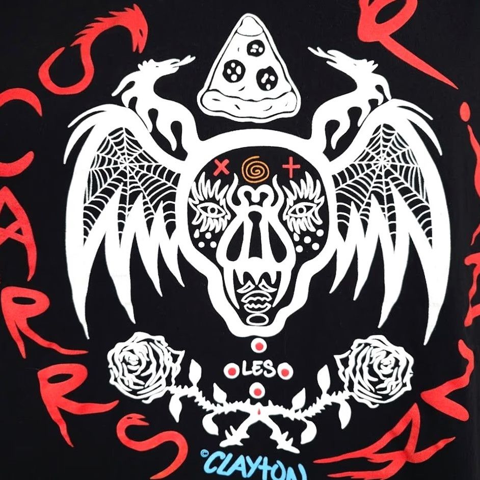 Gildan Clayton Patterson T Shirt Mens XL Black Scarrs Pizza Collab Art Tee Las Vegas Mens XL Black Size US XL / EU 56 / 4 - 3 Thumbnail
