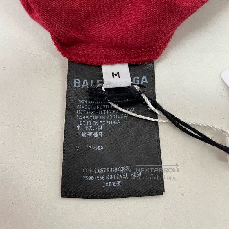 Balenciaga Balenciaga Letter Logo Red T-Shirt Size US M / EU 48-50 / 2 - 6 Thumbnail