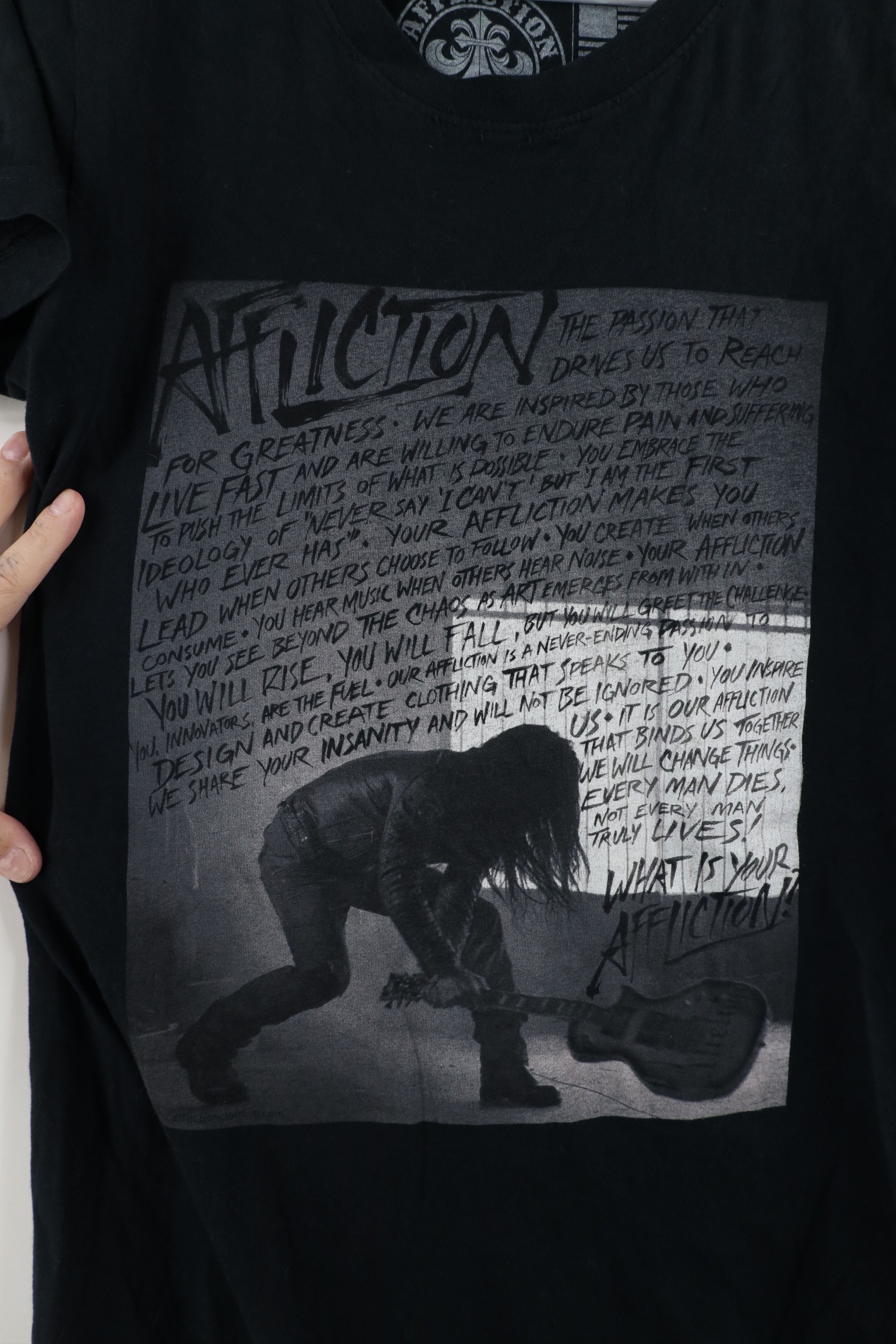 Affliction × Vintage Vintage Affliction Out UFC MMA Fighting T-Shirt Black USA Size M / US 6-8 / IT 42-44 - 6 Thumbnail