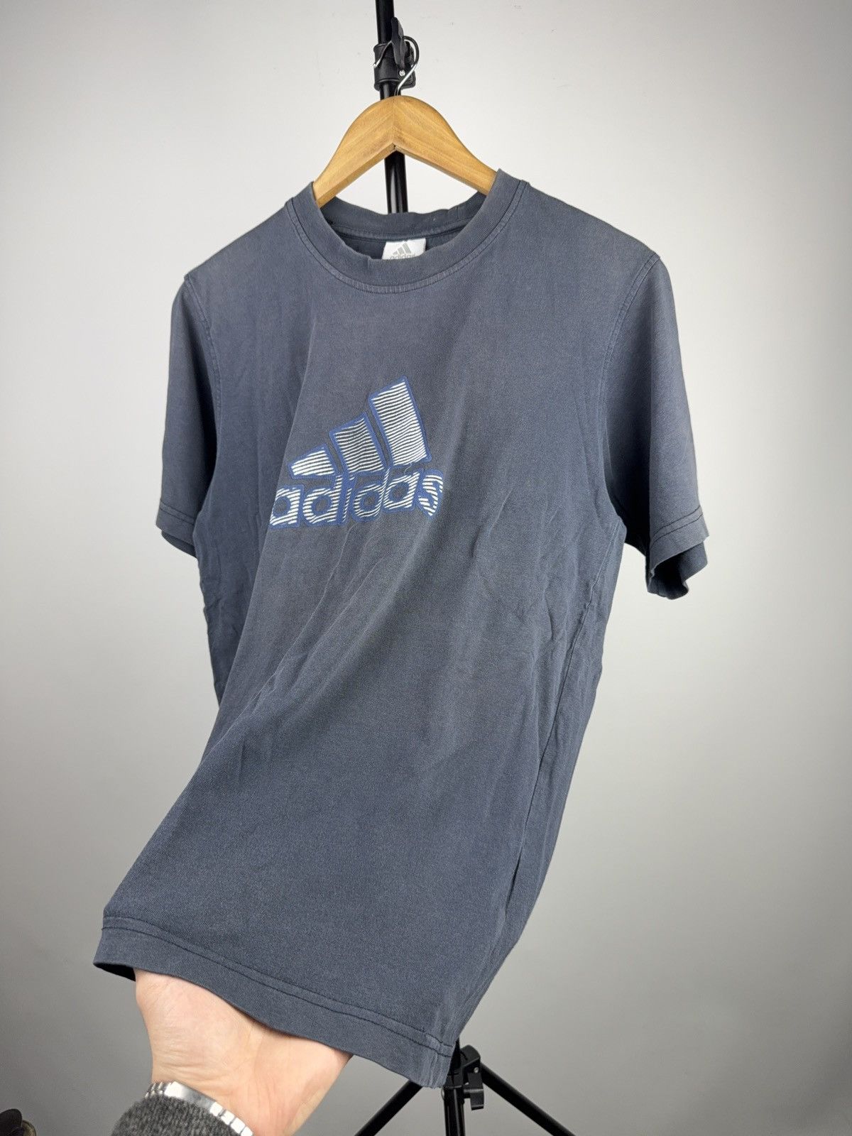 Adidas Vintage 00s Y2K Retro Adidas Logo T-Shirt Blue Men’s M Size US M / EU 48-50 / 2 - 3 Thumbnail