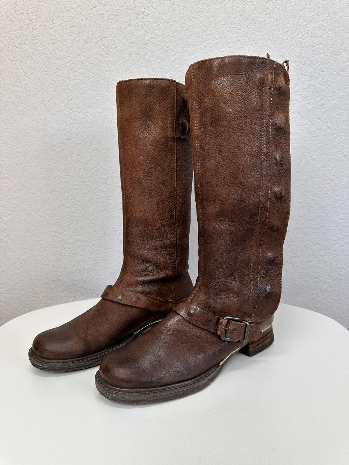 A.S.98 Vintage AS 98 Leather Hight Boots Ankle Rick Owens Style GOA Size US 8 / IT 38 - 1 Thumbnail