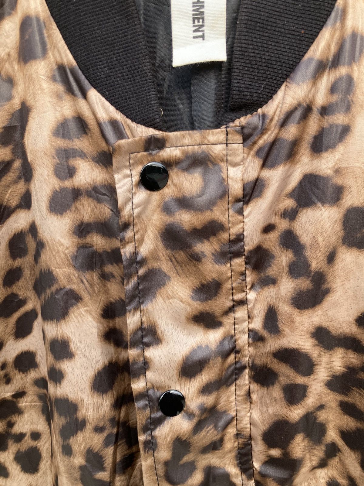 Kazuyuki Kumagai Attachment Kazuyuki Kumagai Leopard Print Leather Sleeves Bomber Jacket Size US M / EU 48-50 / 2 - 12 Thumbnail