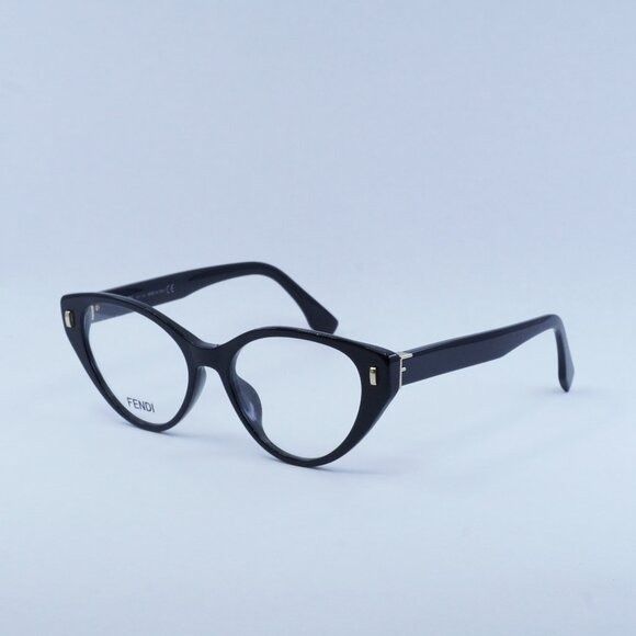 Fendi Fendi FE50020I 001 Eyeglasses Shiny Black 53mm Cat Eye Frame Size ONE SIZE - 2 Thumbnail