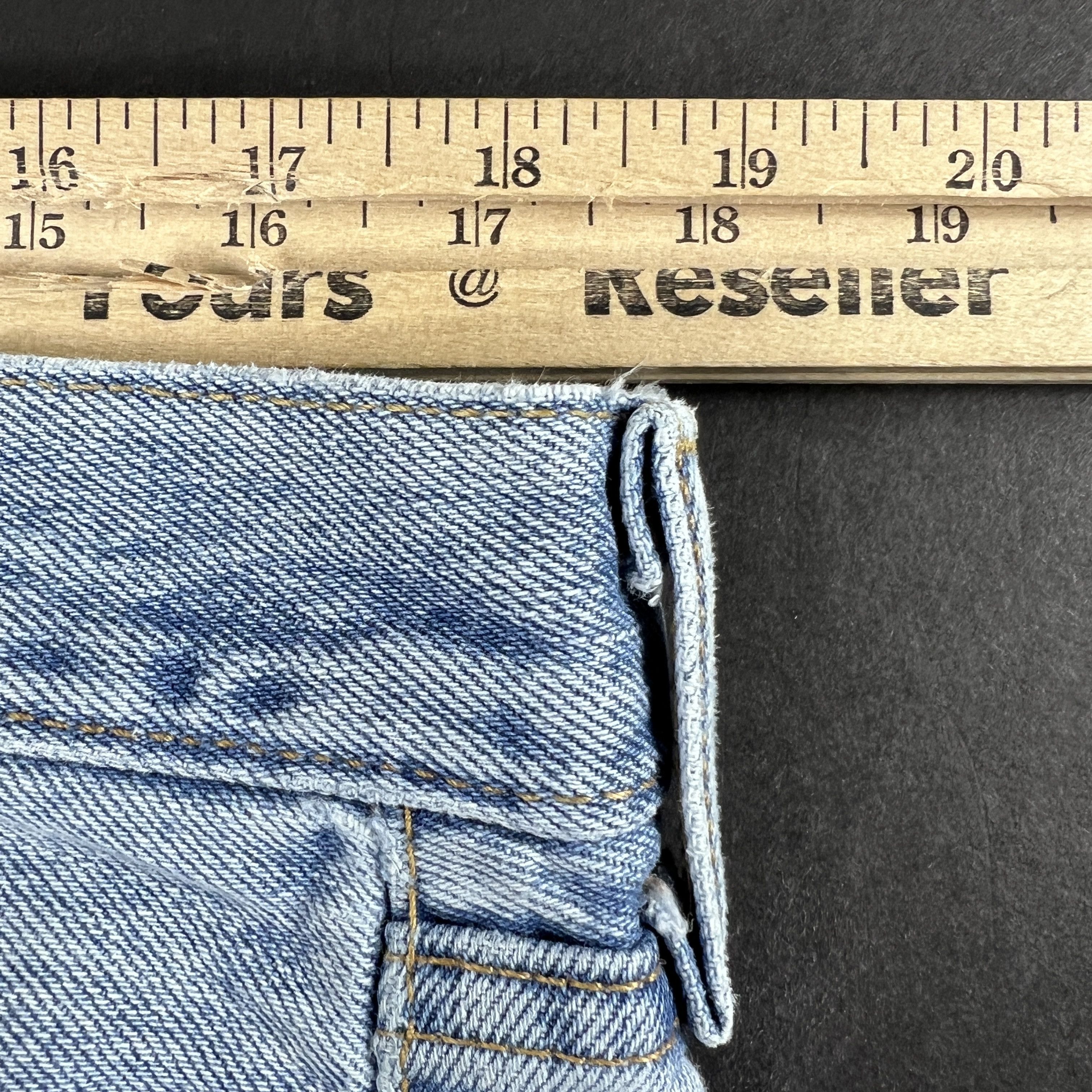 Levi's Levi's Jeans 505 Straight Light Blue Thrashed Cotton Denim Size US 37 - 23 Thumbnail