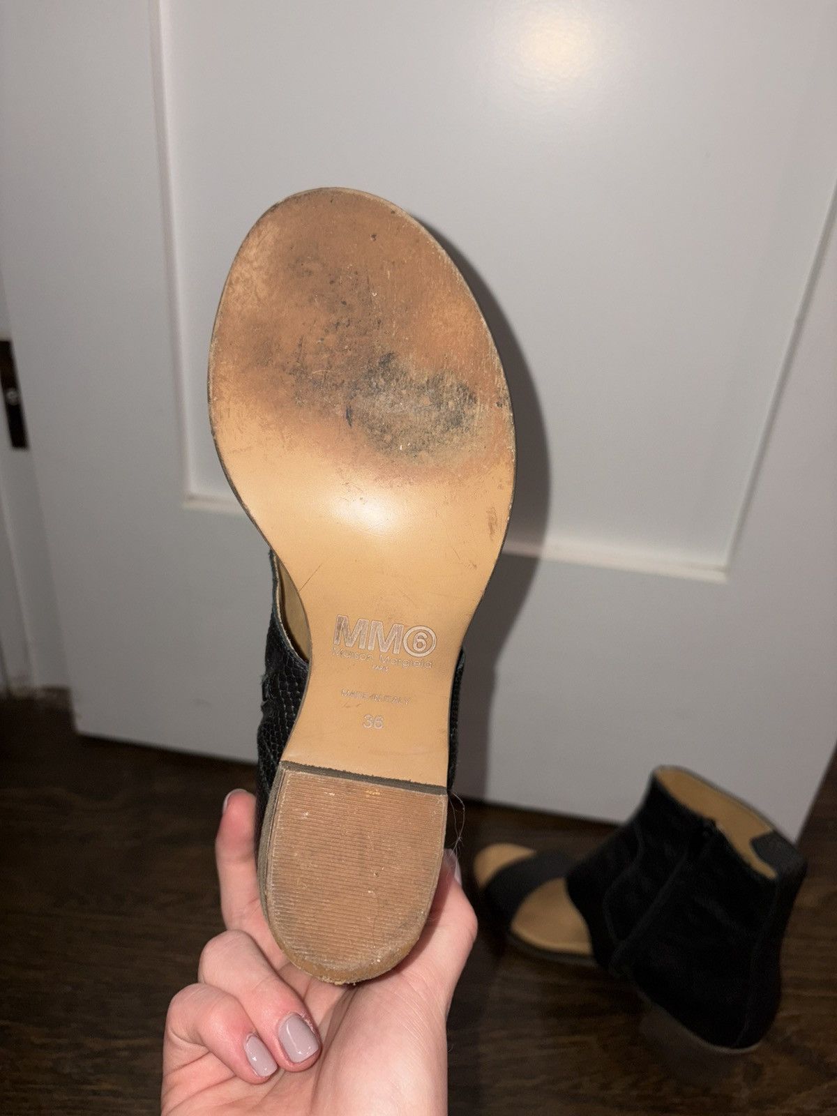 MM6 MM6 Snakeskin Peep-toe Heels Size US 6 / IT 36 - 7 Thumbnail