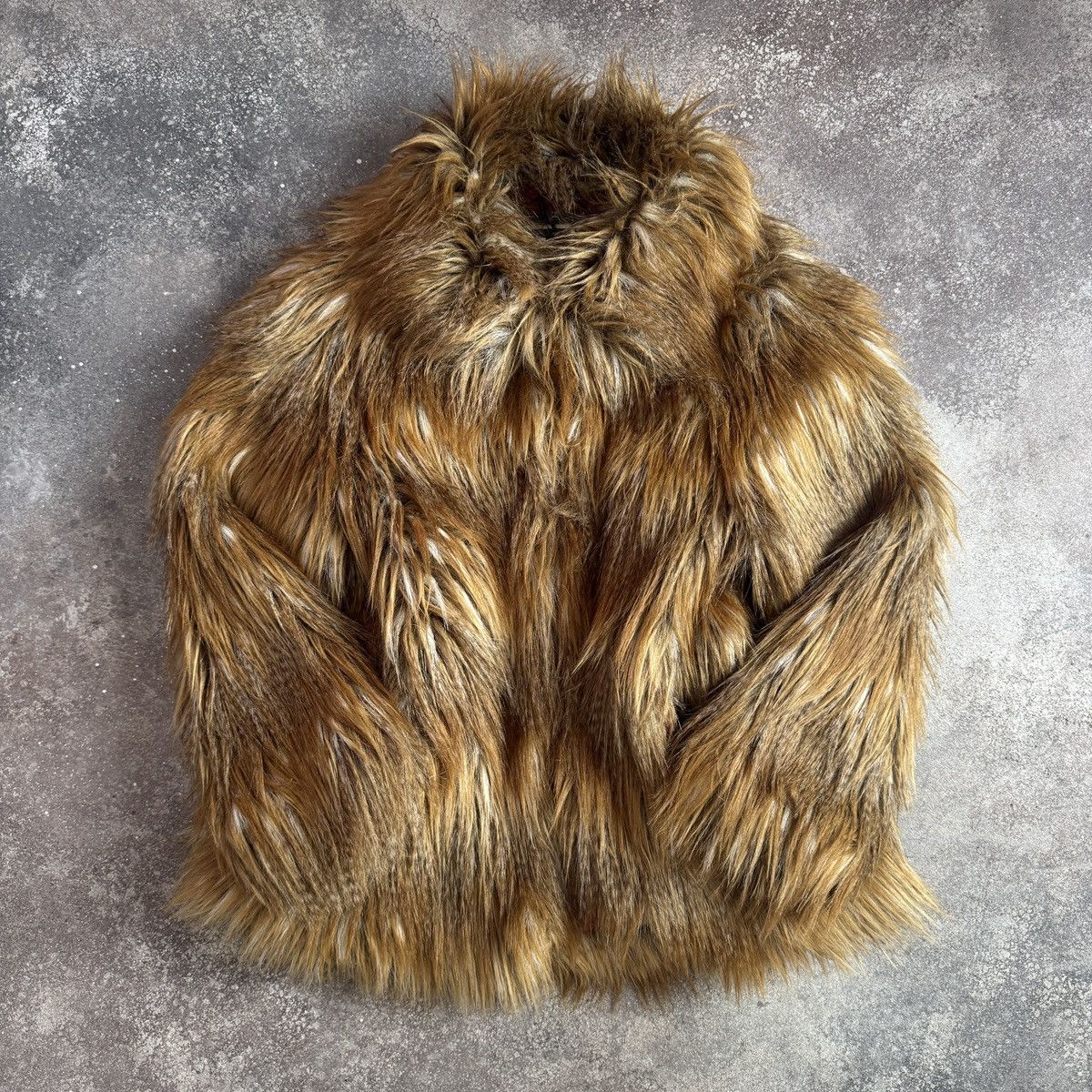 River Island Vintage Y2K Faux Fur Fuzzy Coat