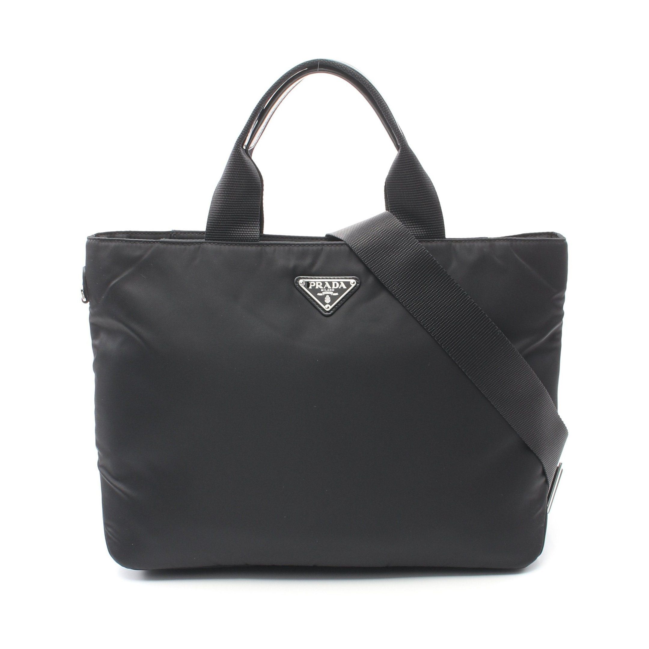 Prada Prada Vela Handbag Nylon Black Size ONE SIZE - 1 Thumbnail