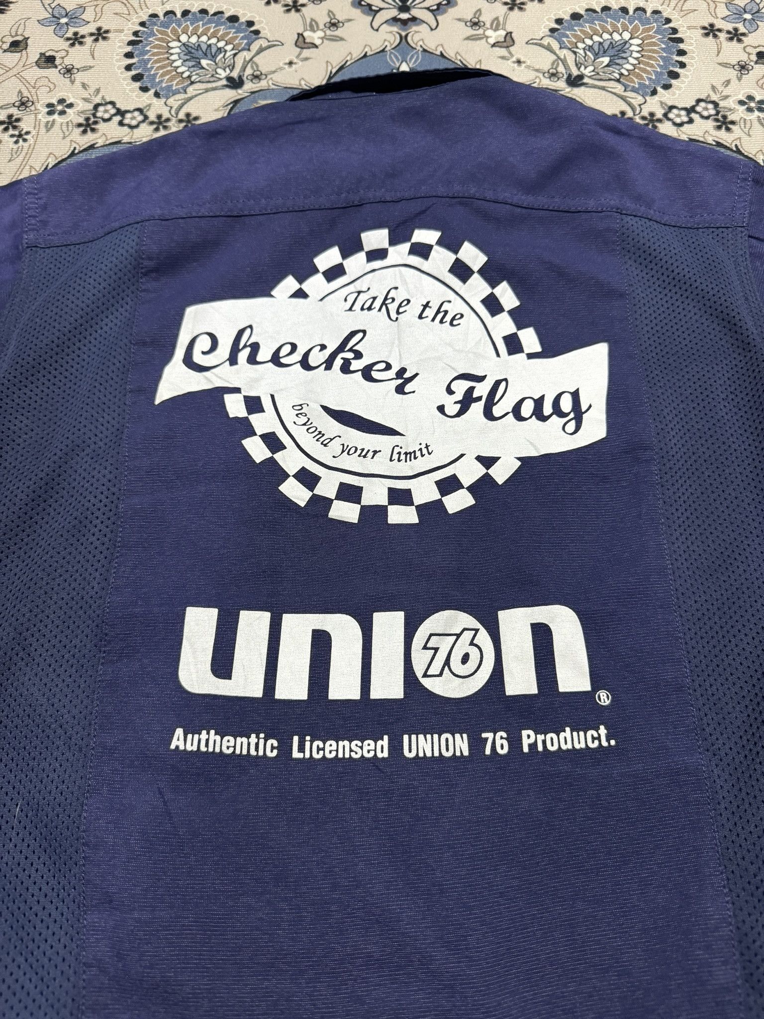 Harley Davidson × Sports Specialties Vintage Rare Union 76 Lubricants Checked Flag Coverall Size US 36 / EU 52 - 2 Thumbnail