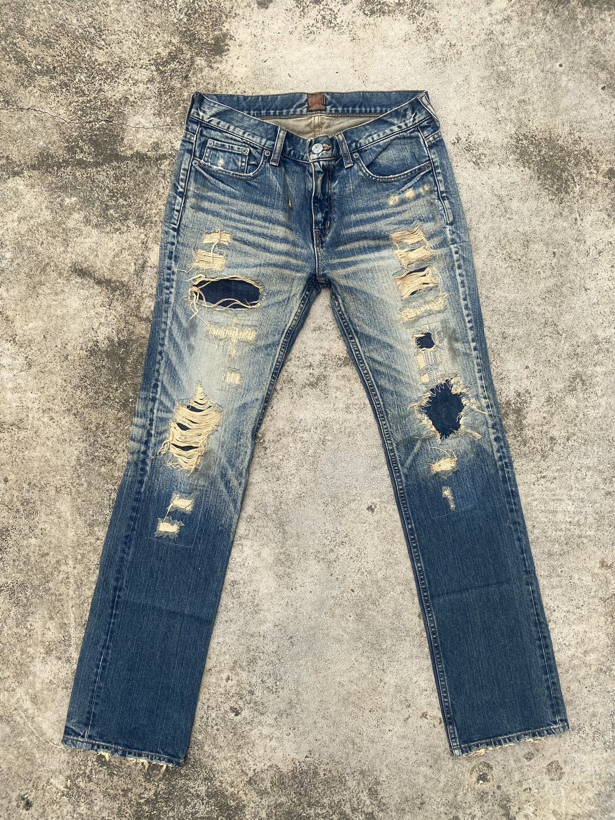 JACKROSE × Japanese Brand Flare Jeans Jackrose Distressd Clawkmark Boro Bootcut Size US 30 / EU 46 - 3 Thumbnail