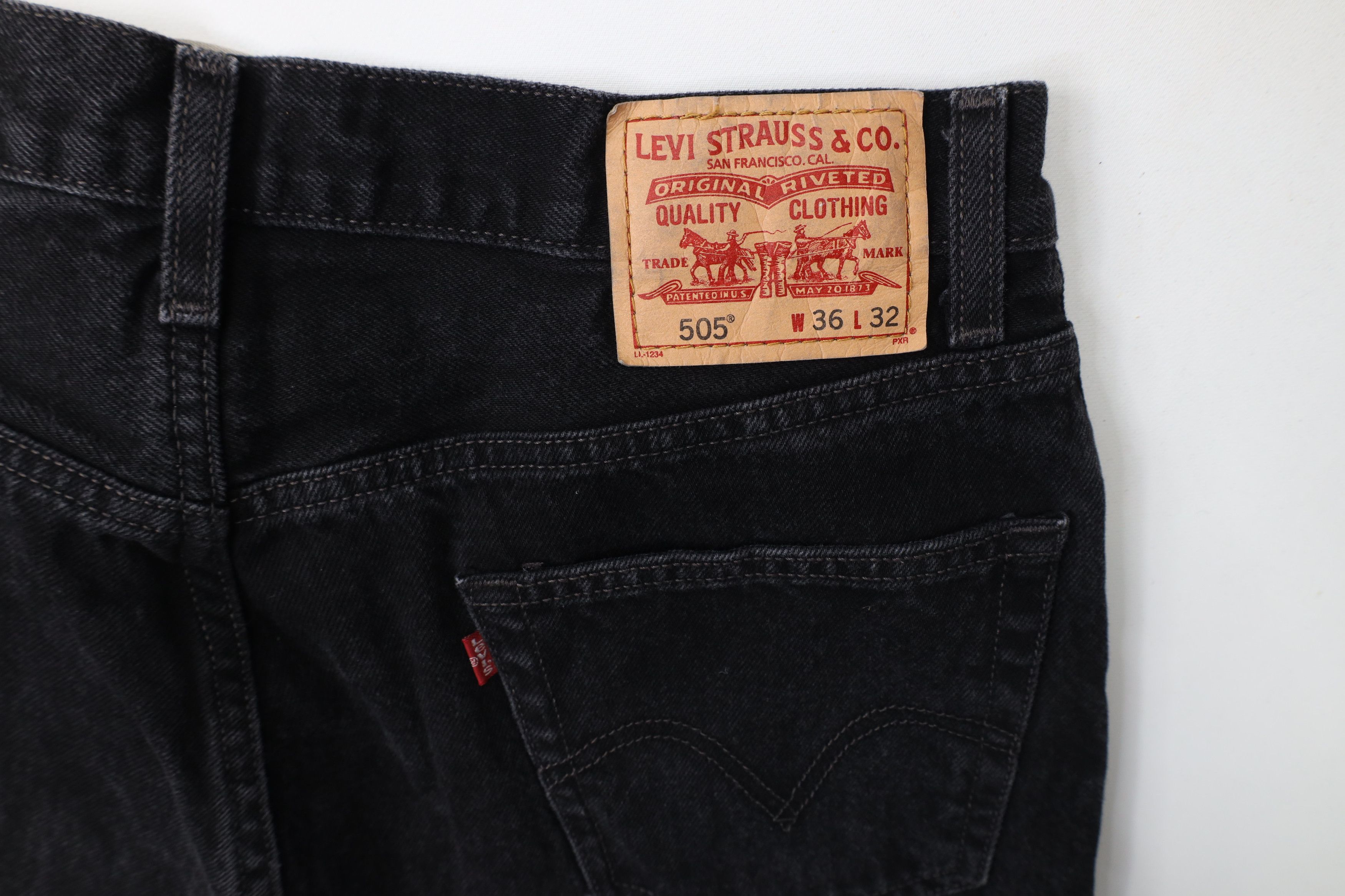 Levi's × Vintage Vintage Y2K Levis 505 Fit Straight Leg Denim Jeans Black Size US 34 / EU 50 - 11 Thumbnail