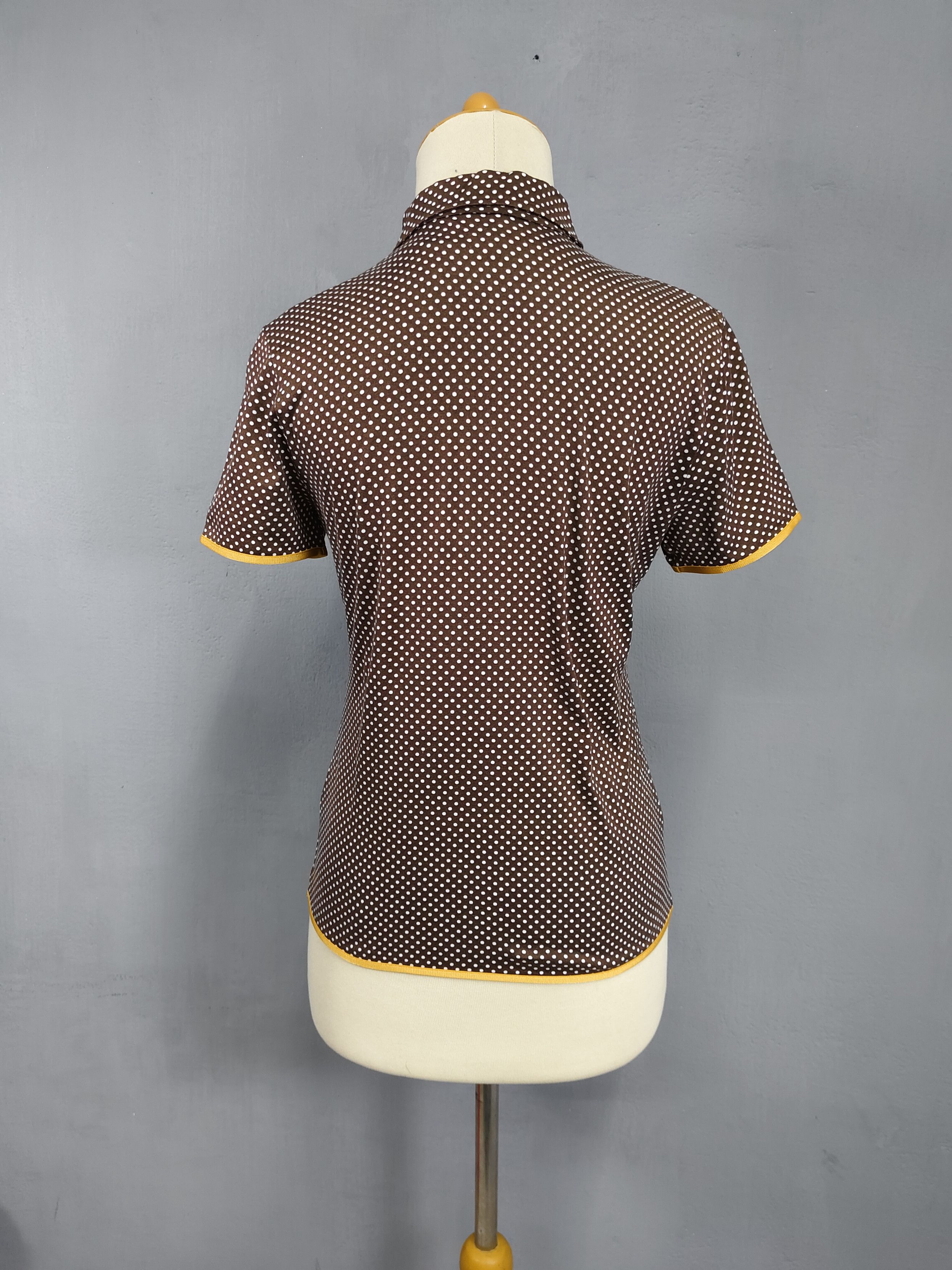 Lanvin 2000s Lanvin Sport- Retro Preppy Polka Dot Polo Shirt Size S / US 4 / IT 40 - 6 Thumbnail