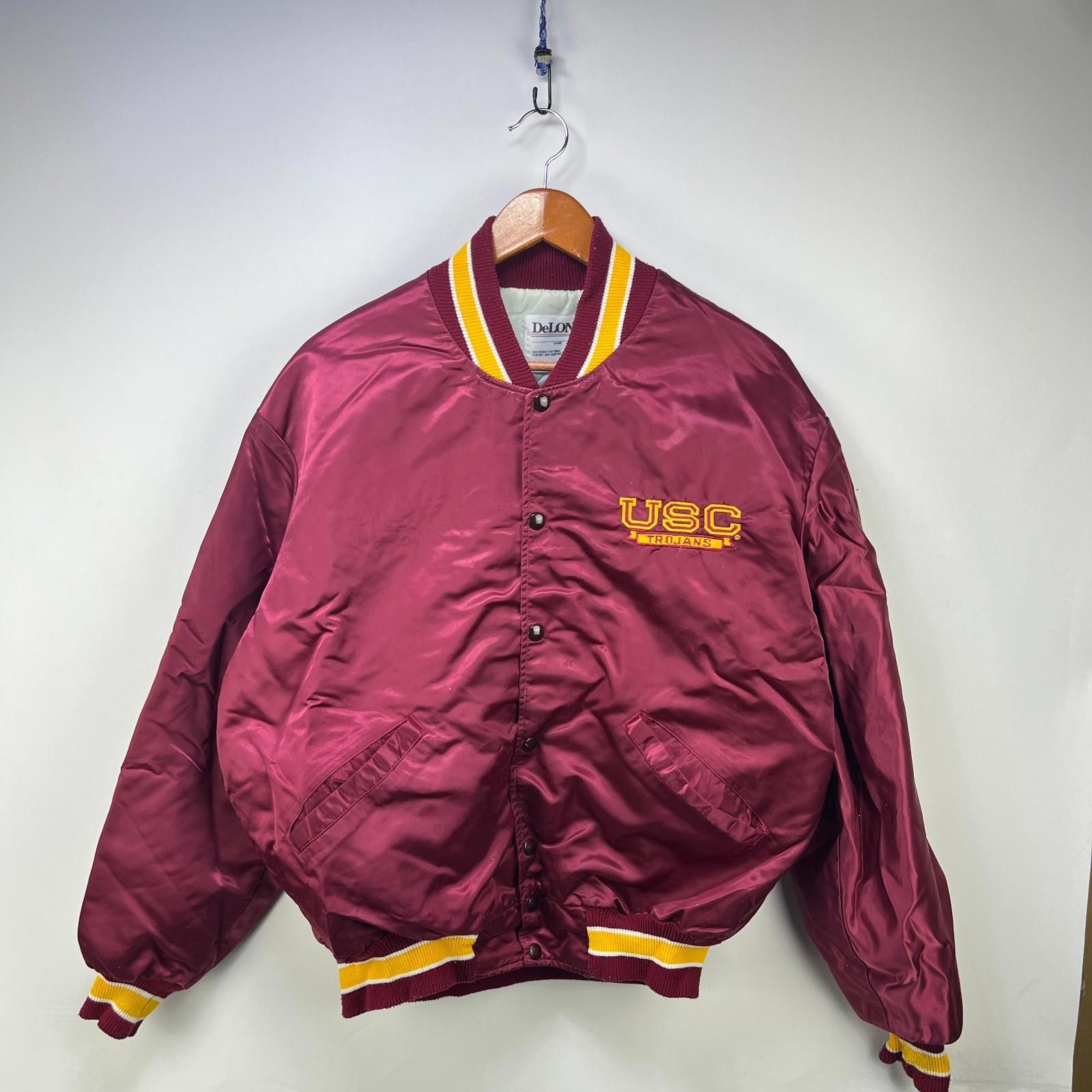 Other Vintage 90s USC Trojans Varsity Bomber Satin Jacket XL Size ONE SIZE - 1 Thumbnail