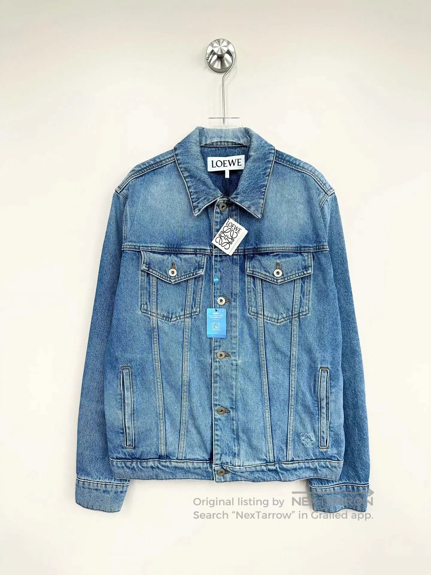 Loewe Loewe Blue Vintage Washed Small Logo Denim Jacket| Size US M / EU 48-50 / 2 - 1 Thumbnail