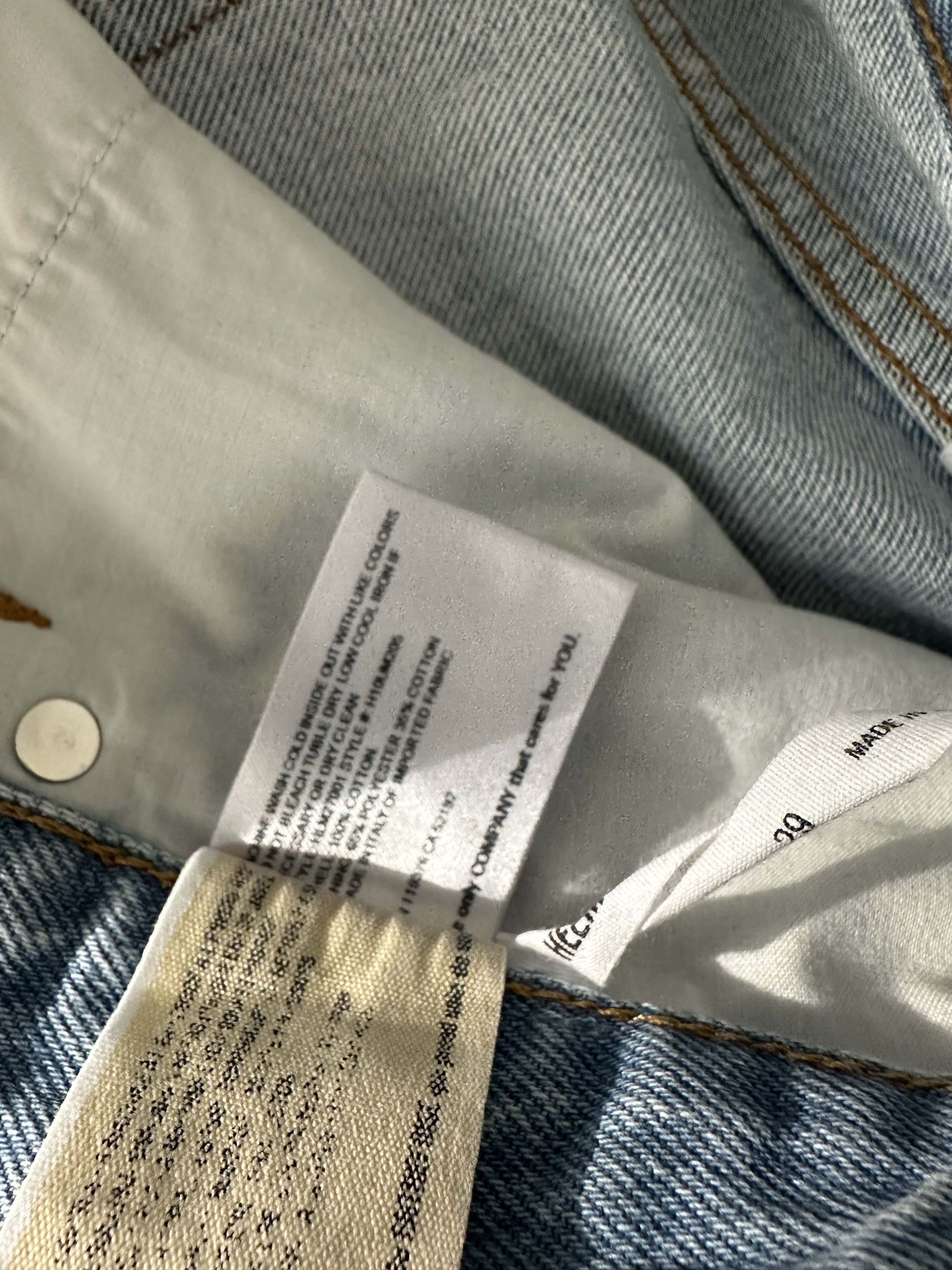Helmut Lang Shayne Oliver Belt Slim Straight Light Blue Jeans Size US 29 - 8 Thumbnail