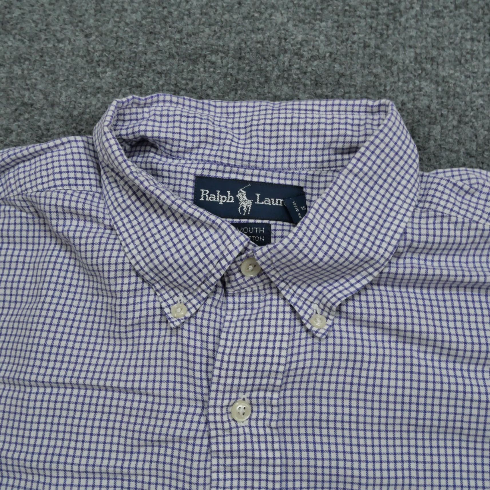 Polo Ralph Lauren VINTAGE Polo Ralph Lauren Shirt Mens 17 32 33 Purple Plaid Button Up Yarmouth Size US XL / EU 56 / 4 - 3 Thumbnail