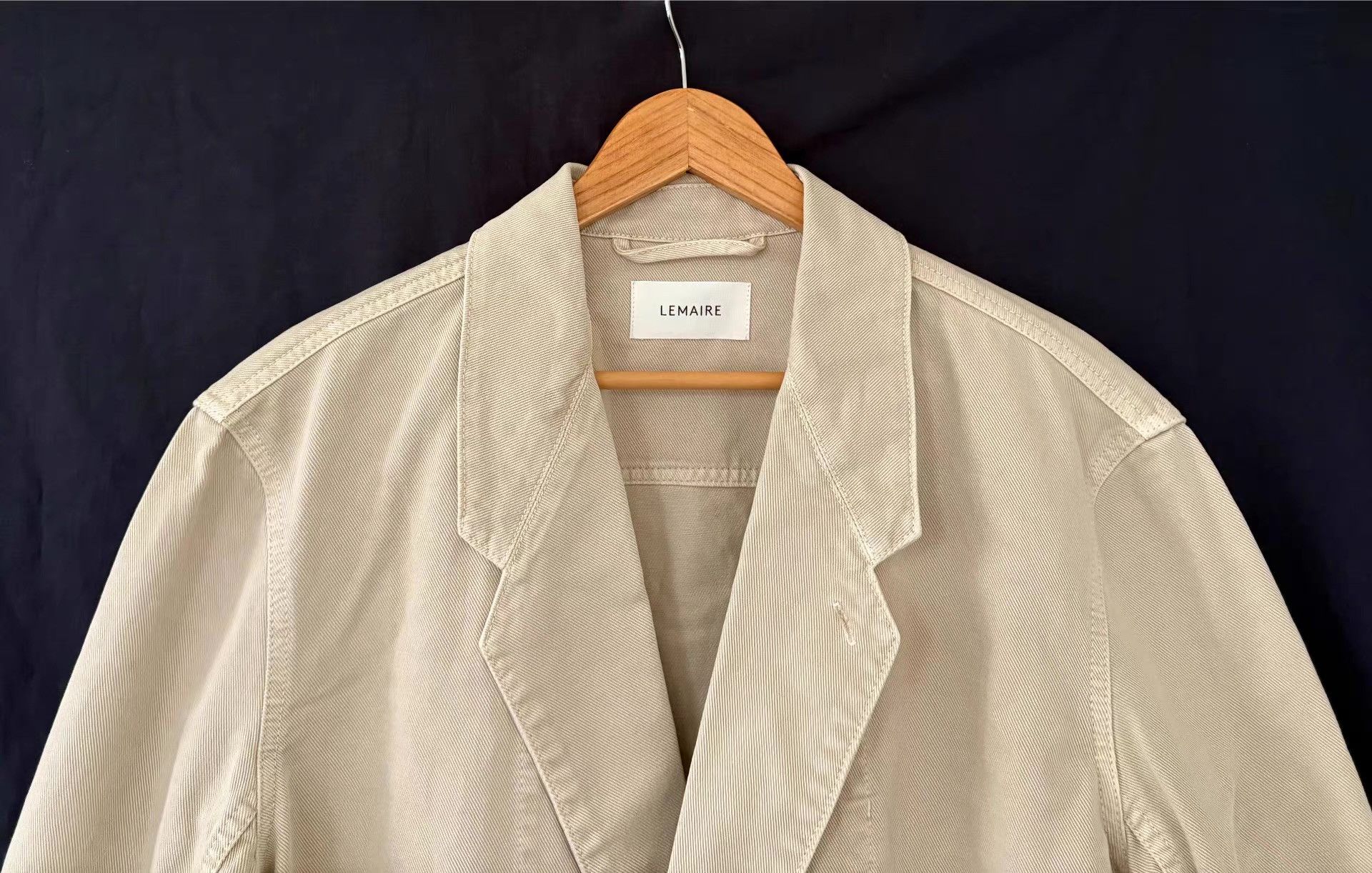 Lemaire Lemaire Unisex Oatmeal Snowflake Denim Blazer Ｑ21 Size 46R - 3 Thumbnail