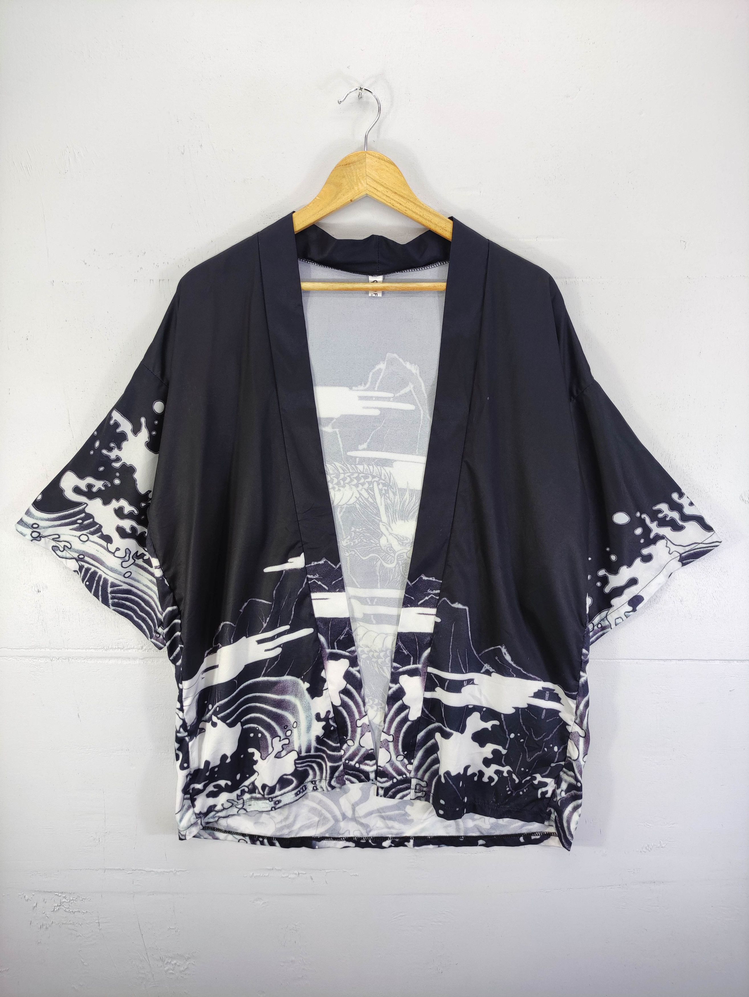 Japanese Brand Vintage Japanese kimono Cardigan Dragons Size US L / EU 52-54 / 3 - 1 Thumbnail