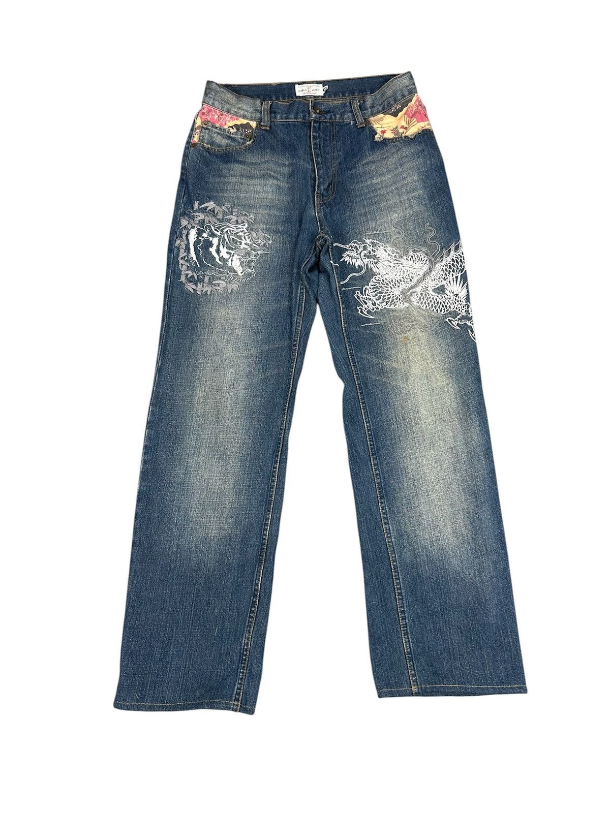 Karakuri Tamashii Karakuri Tamashi Motif dragon x tiger Jeans Size US 30 / EU 46 - 1 Thumbnail