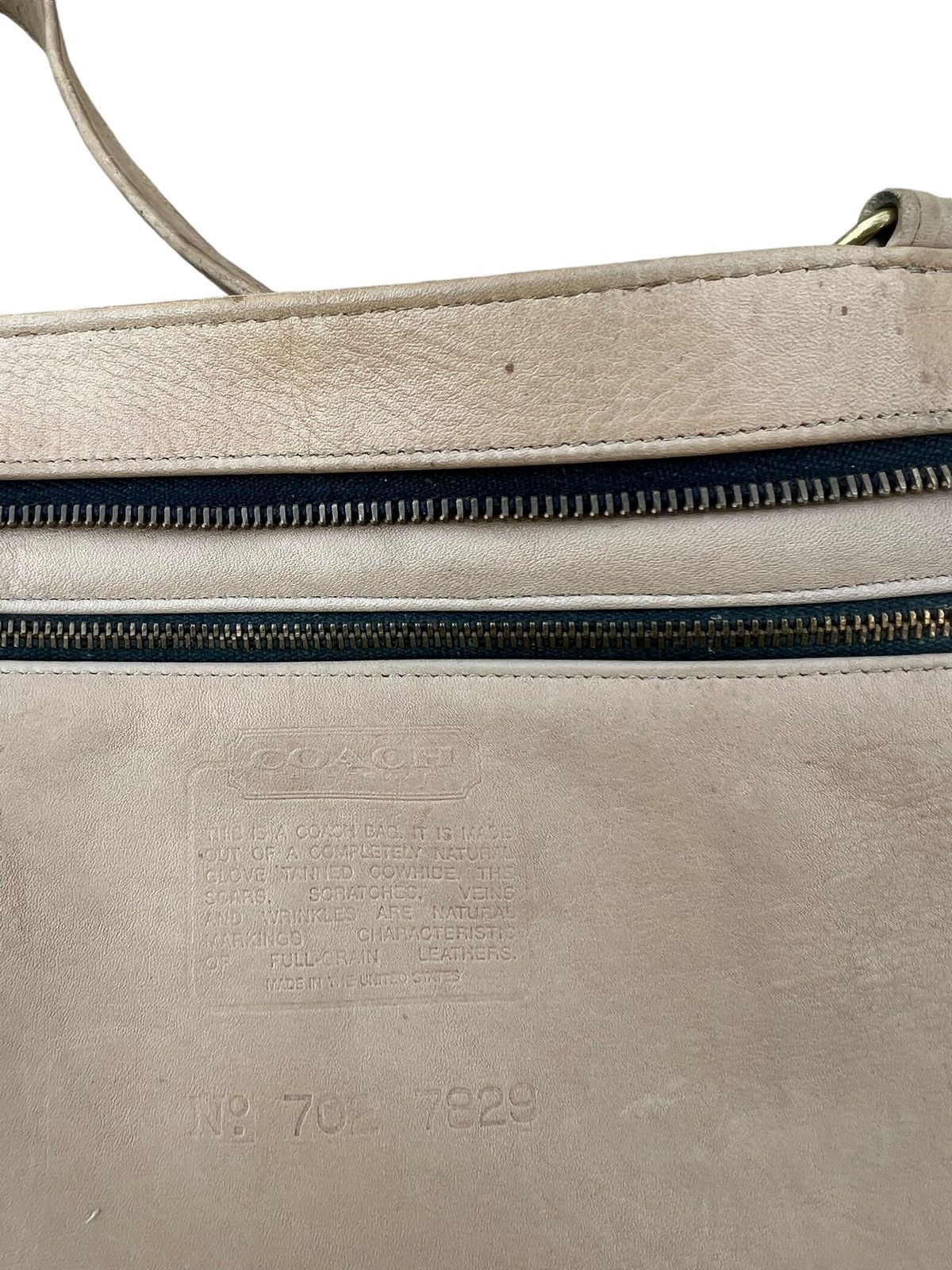 Coach × Leather Vintage 90s COACH Distress Stains Patina Leather Tote Bag Size ONE SIZE - 22 Thumbnail