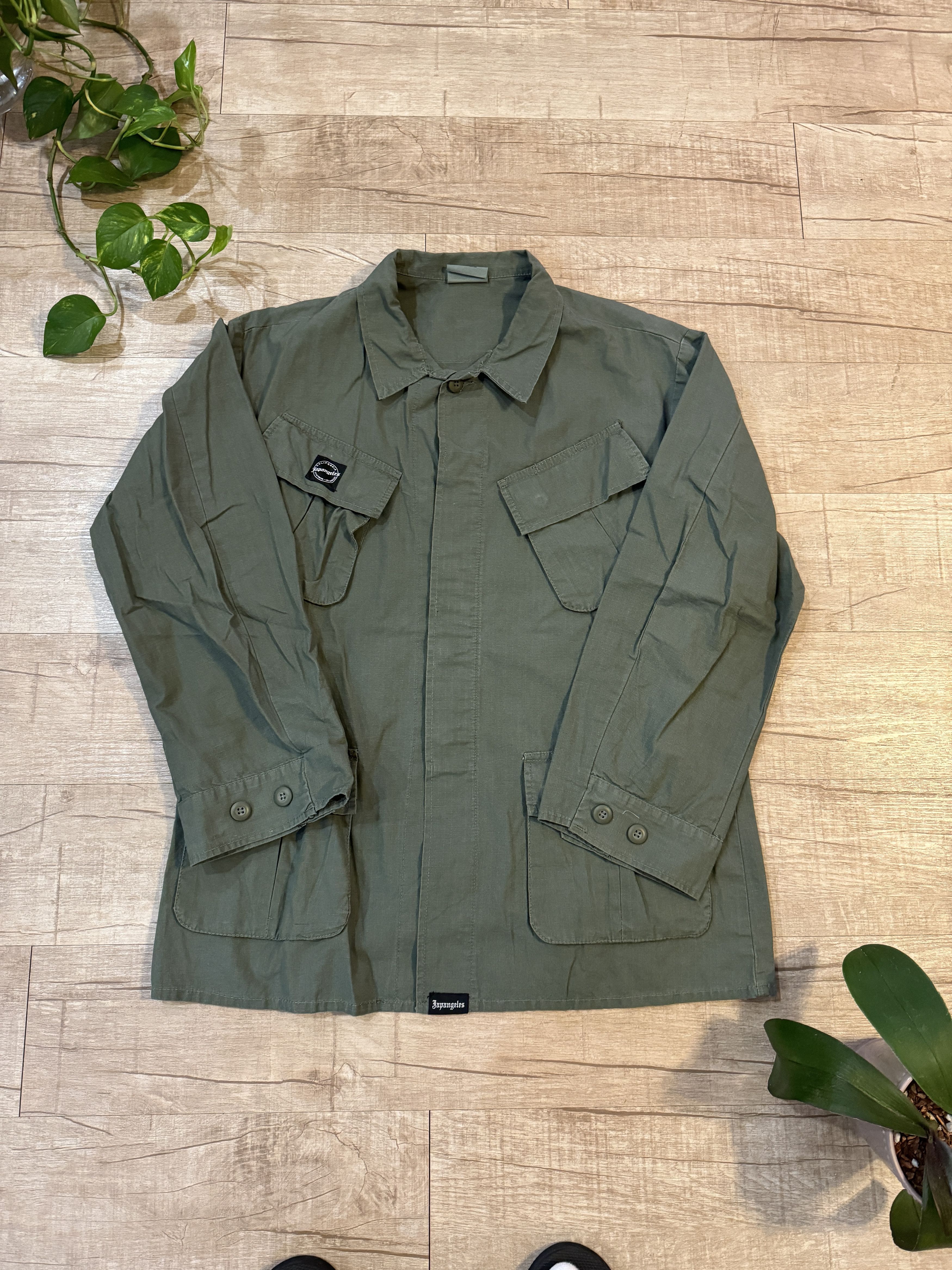 Japanese Brand Japangeles Oversized Green Jacket - Medium Size US M / EU 48-50 / 2 - 2 Thumbnail