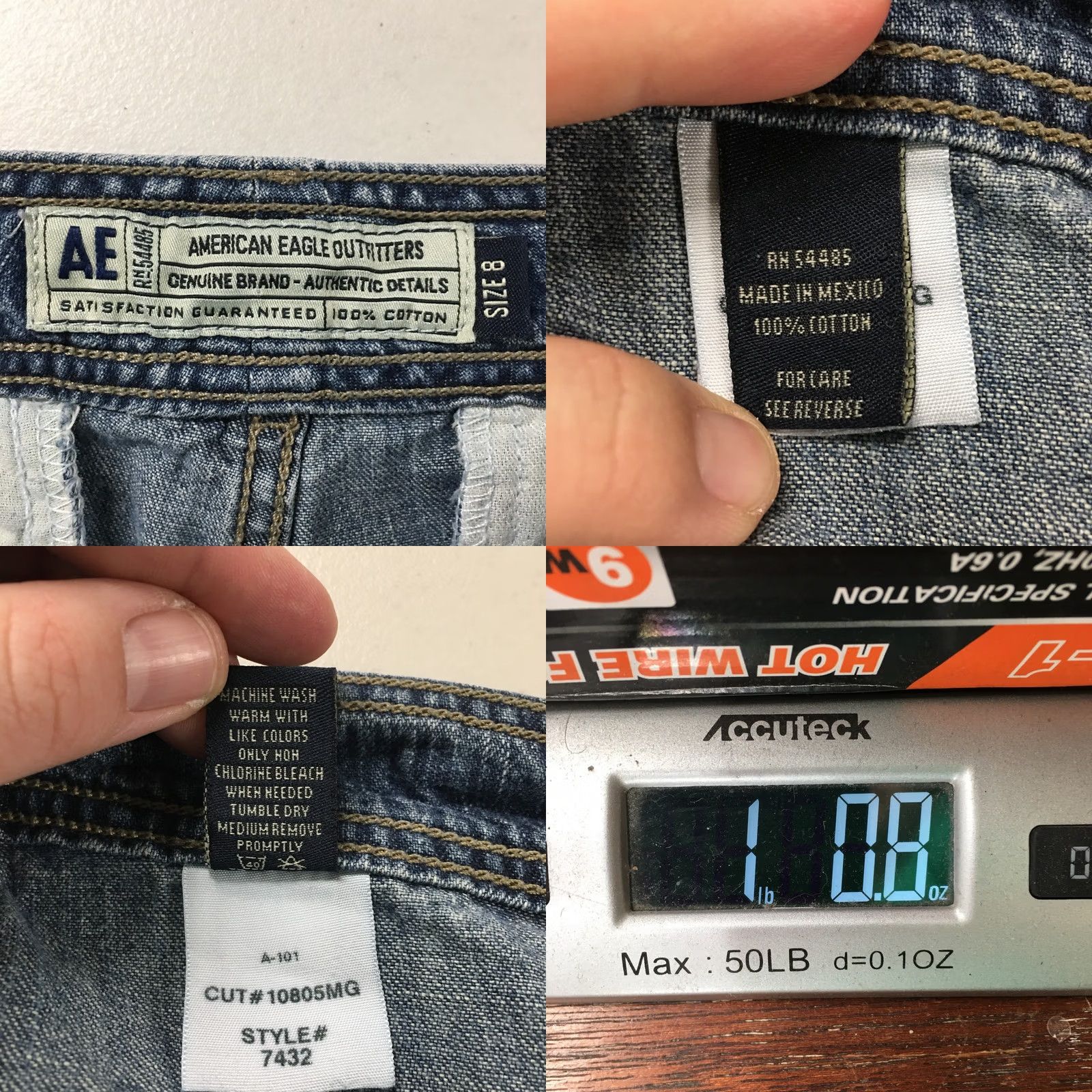 American Eagle Outfitters American Eagle Outfitters Jeans Womens 8 Blue Denim Mid Rise Straight Leg Regular Rise Cotton Denim SS14s Size 30" / US 8 / IT 44 - 10 Thumbnail