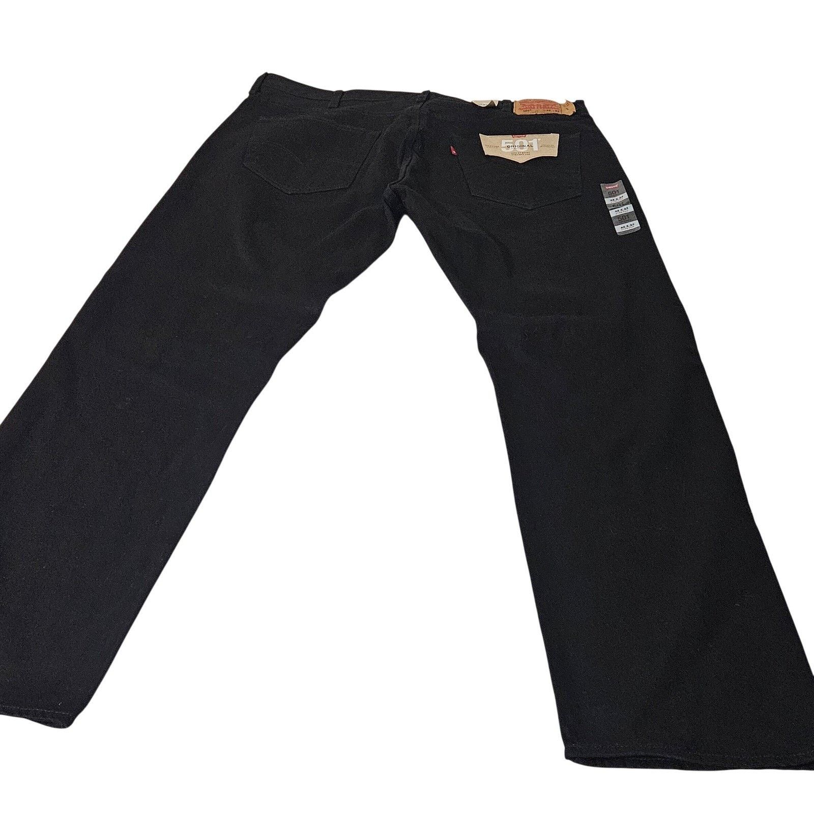 Levi's NEW Levi's 501 Black Button Fly Denim Jeans Men's Size 42x32 Size US 42 / EU 58 - 3 Thumbnail