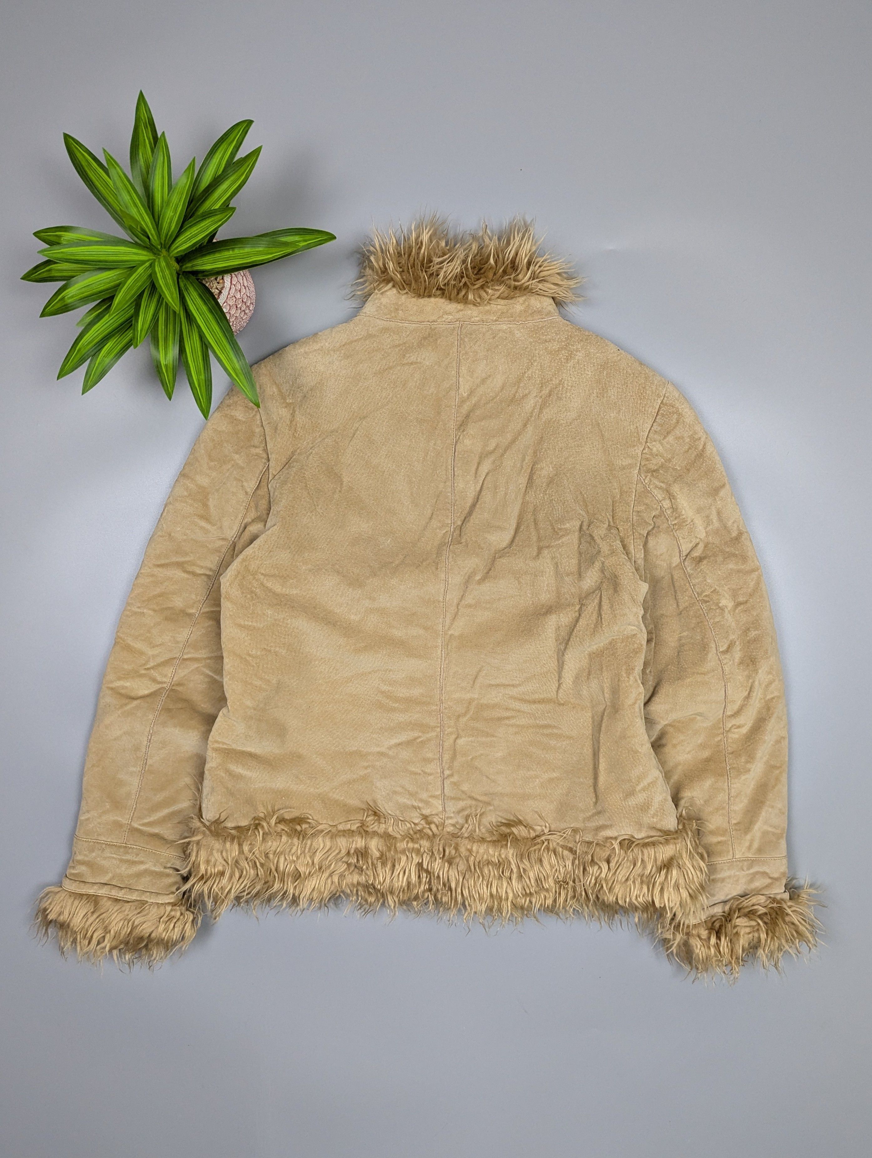 Vintage VTG Y2K Penny Lane Leather Fur Trim Coat Women’s Jacket Size M / US 6-8 / IT 42-44 - 11 Thumbnail