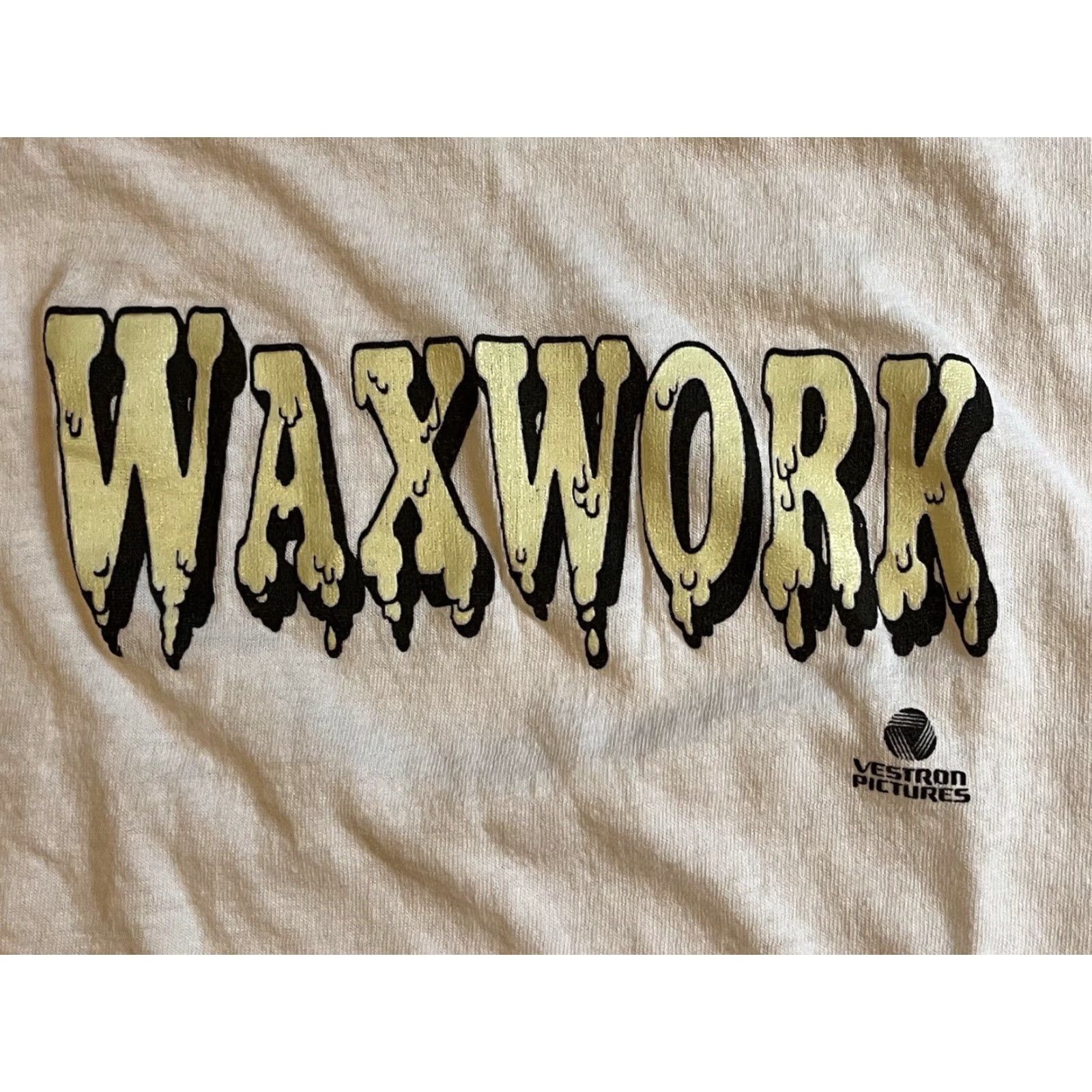 Hanes VINTAGE Waxwork Horror Movie Promo Shirt Men’s XL White Hanes T-Shirt Glow in the Dark 80s Movie Theme Mens Holidays? Size US XL / EU 56 / 4 - 3 Thumbnail