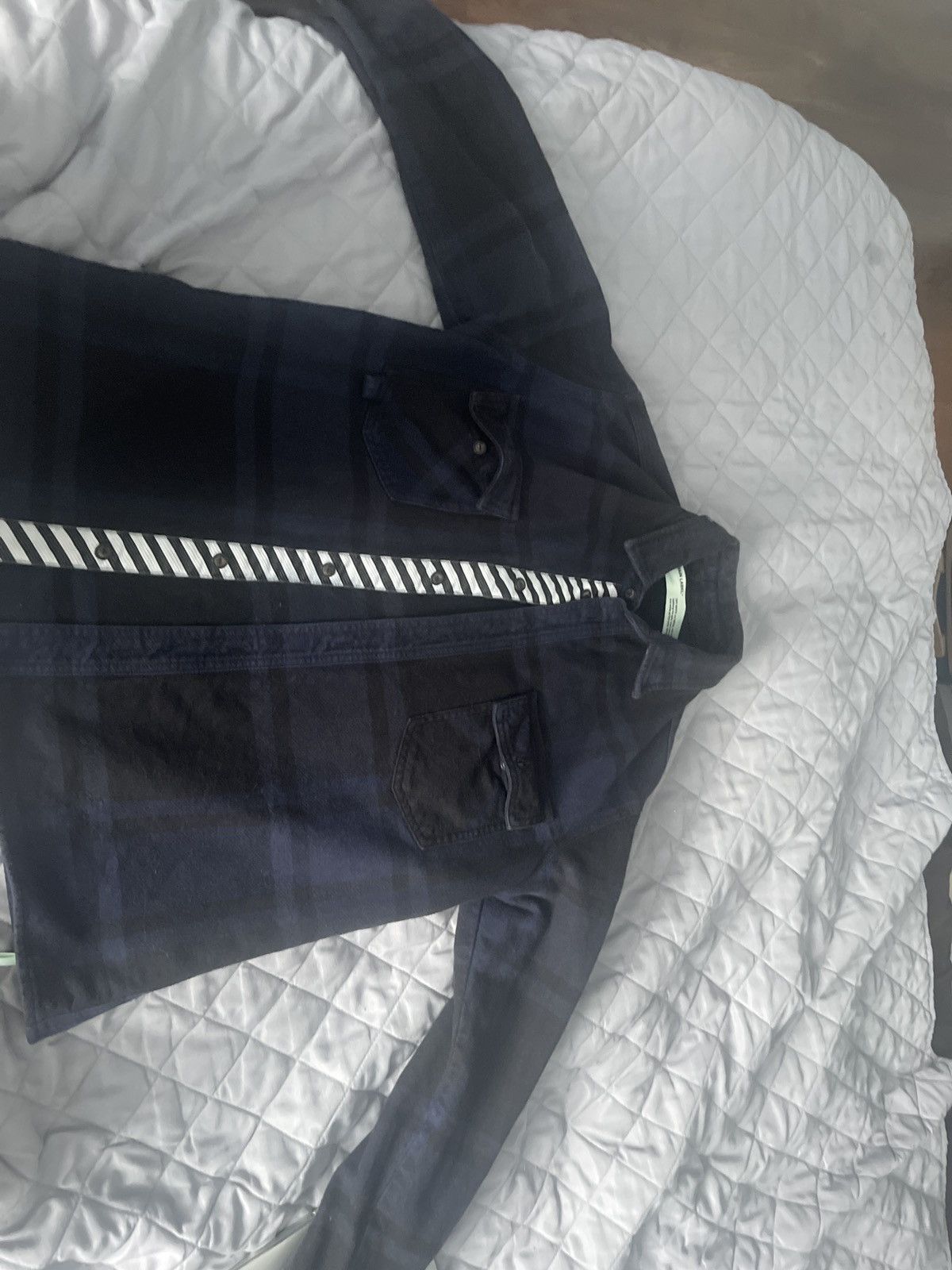 OFF-WHITE STENCIL FLANNEL SHIRT