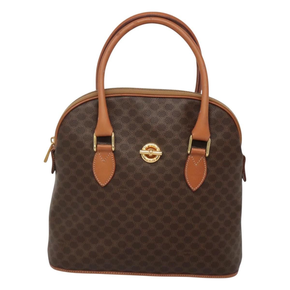 Celine CELINE Macadam Canvas Hand Bag Pvc Leather Brown Gold Size ONE SIZE - 2 Thumbnail