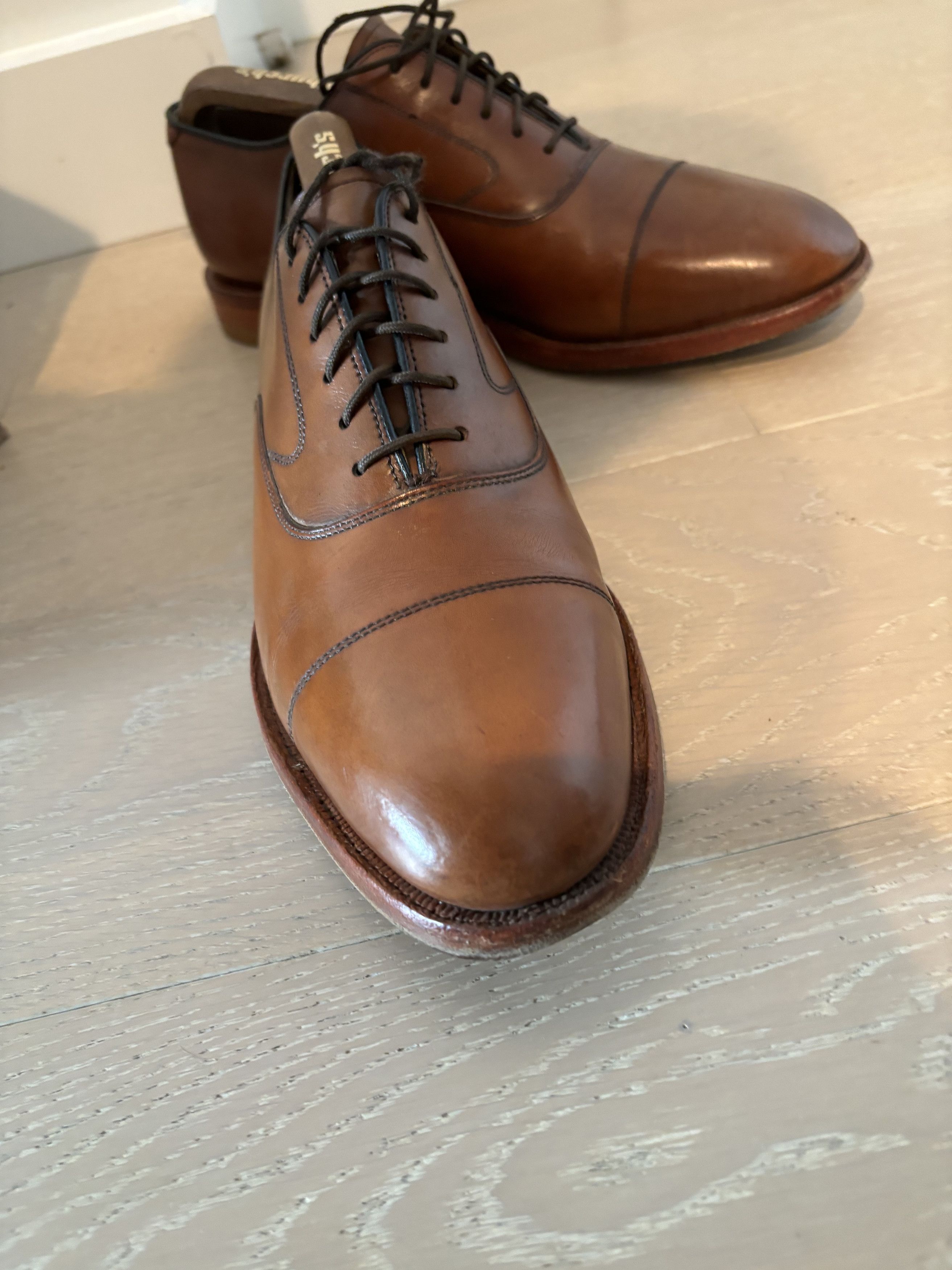 Johnston & Murphy Johnston & Murphy Limited Hyde Park II Tan Cap Toe Size US 8 / EU 41 - 3 Thumbnail