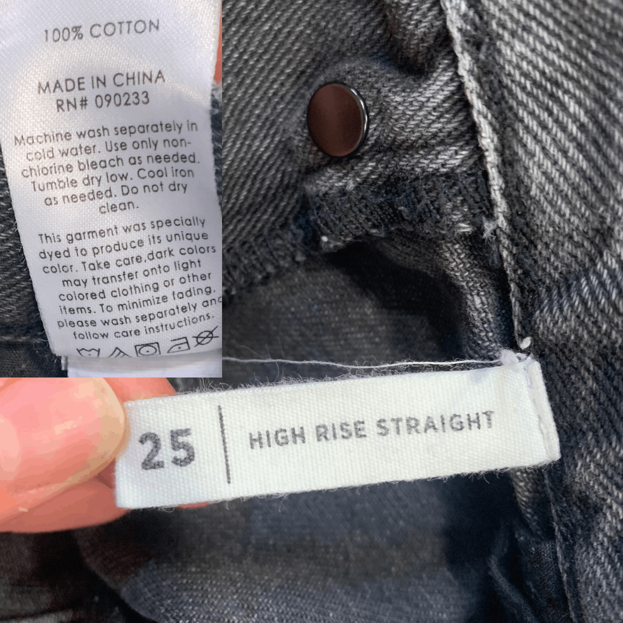 Pacsun Distressed High Rise Straight Leg Jeans | 25" | Black Denim Size 25" / US 0 / IT 36 - 4 Thumbnail