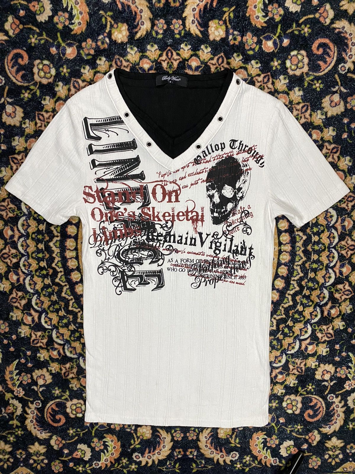 20471120 × If Six Was Nine × Japanese Brand Body Wave skull punk gothic double layer t shirt Size US M / EU 48-50 / 2 - 1 Thumbnail