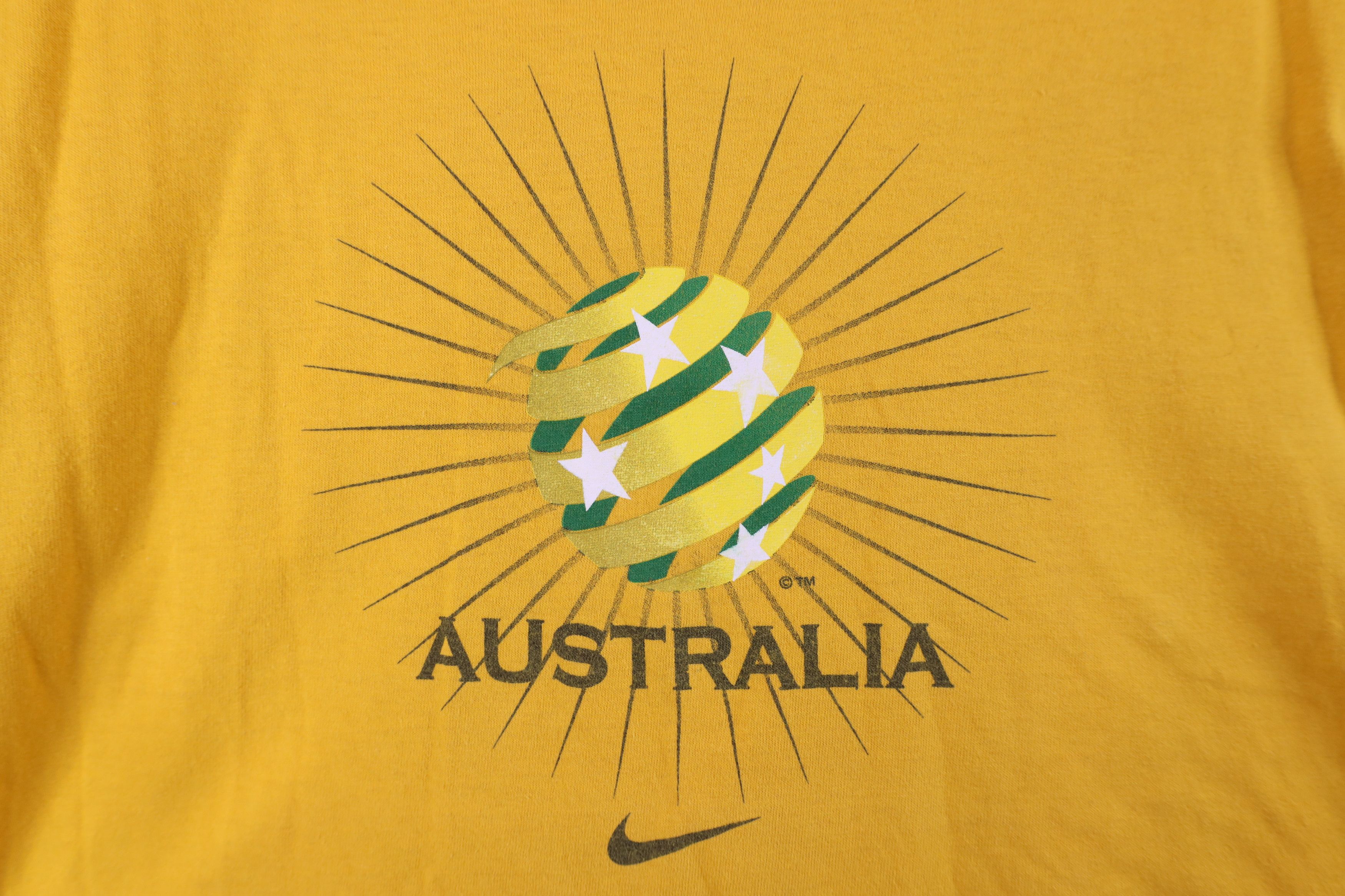 Nike × Vintage Vintage Nike Total 90 Center Swoosh Australia Soccer T-Shirt Size US S / EU 44-46 / 1 - 4 Thumbnail