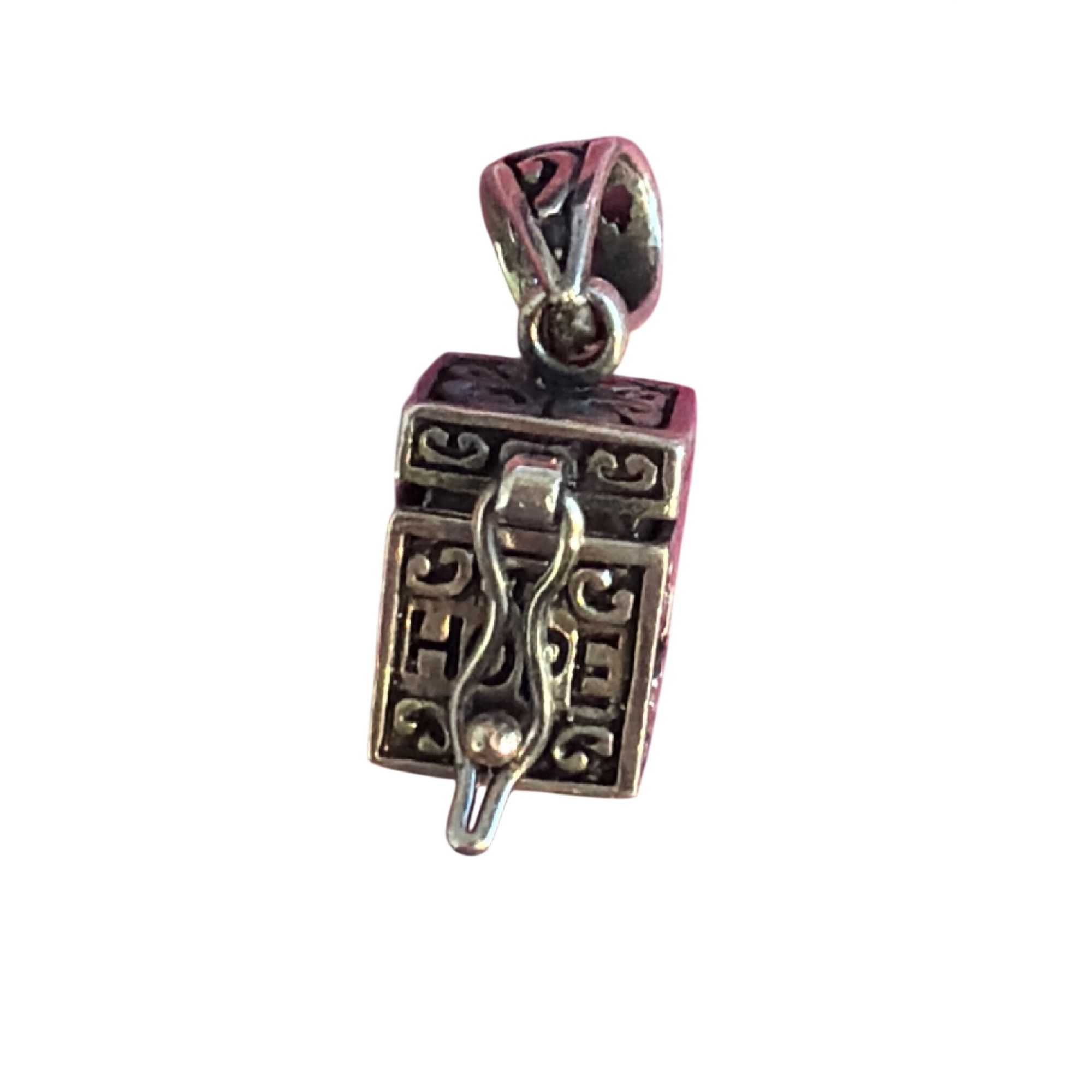 Other Sterling Silver 925 Faith Hope Love Prayer Box Charm Pendant Size ONE SIZE - 1 Thumbnail