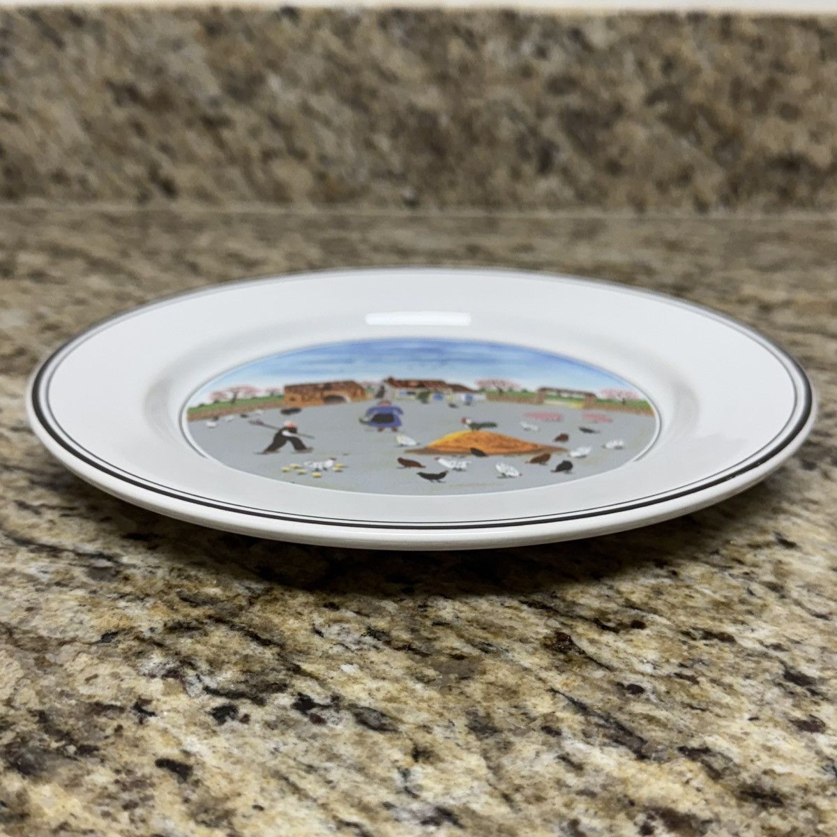 Vintage Villeroy & Boch Country Yard Laplau 3 Design Naïf 8.5” Plate Size ONE SIZE - 3 Thumbnail