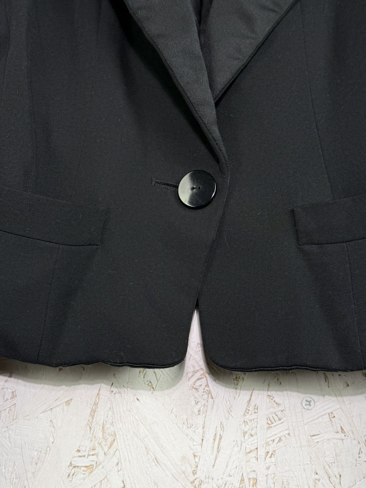 Yves Saint Laurent 80s Yves Saint Laurent Rive Gauche Satin Collar Blazer 34 Size XXS / US 00 / IT 34 - 3 Thumbnail