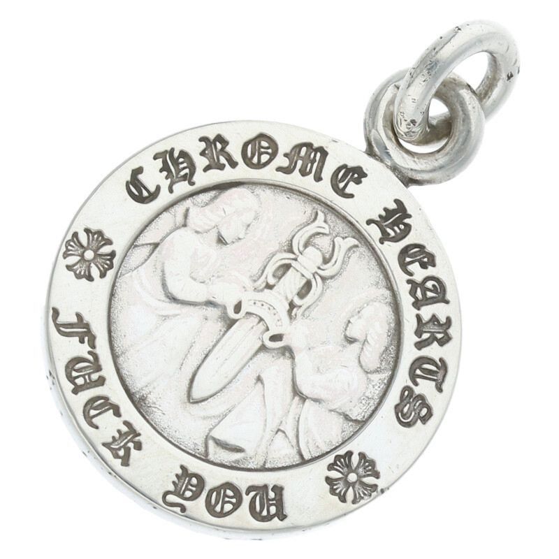 Chrome Hearts CHROME HEARTS ANGEL FUCK YOU MEDAL PENDANT necklace silver Size ONE SIZE - 2 Thumbnail