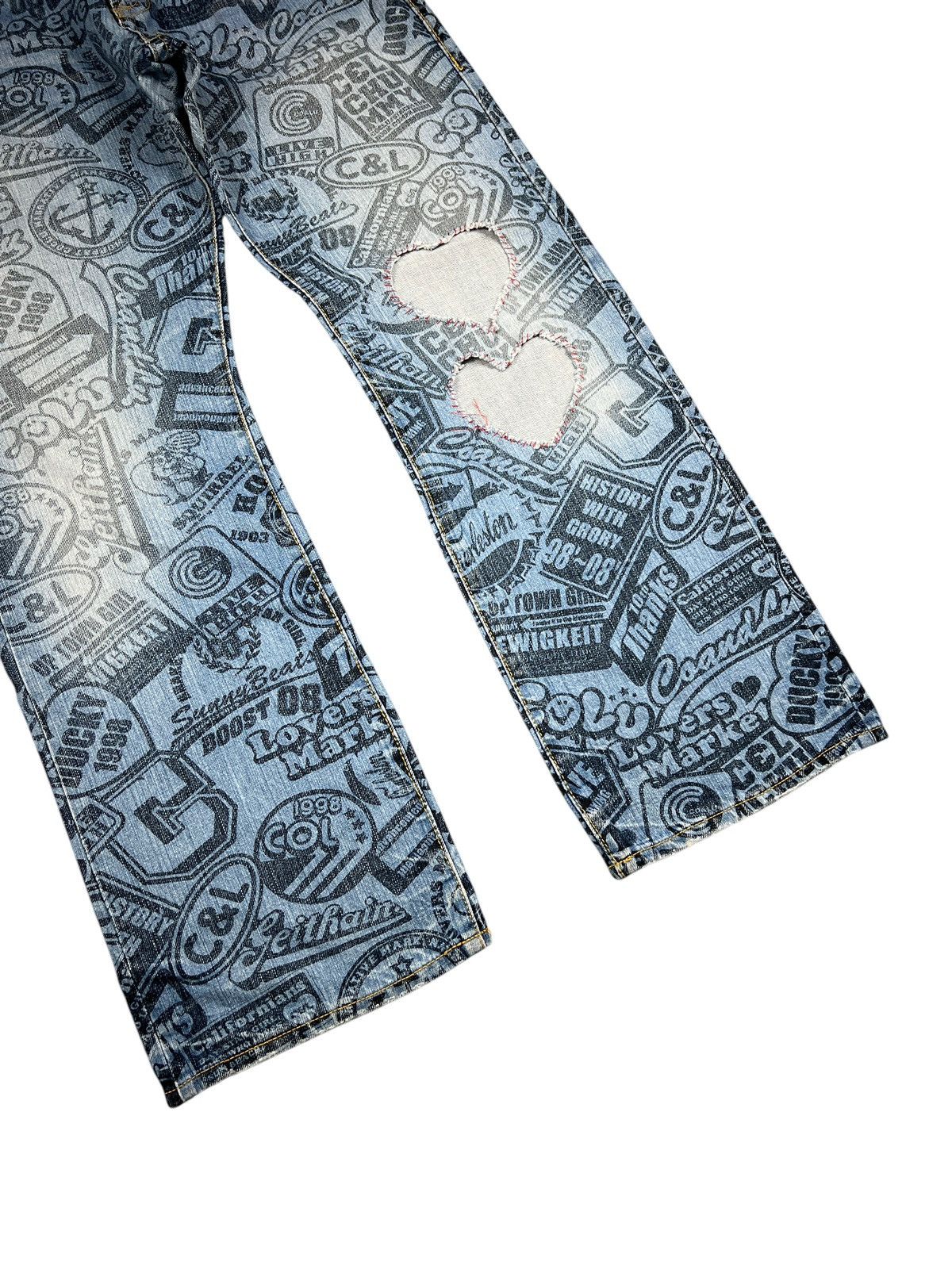 Hysteric Glamour × Japanese Brand Co & Lu 🇯🇵 Printed Jeans Size US 31 - 4 Thumbnail