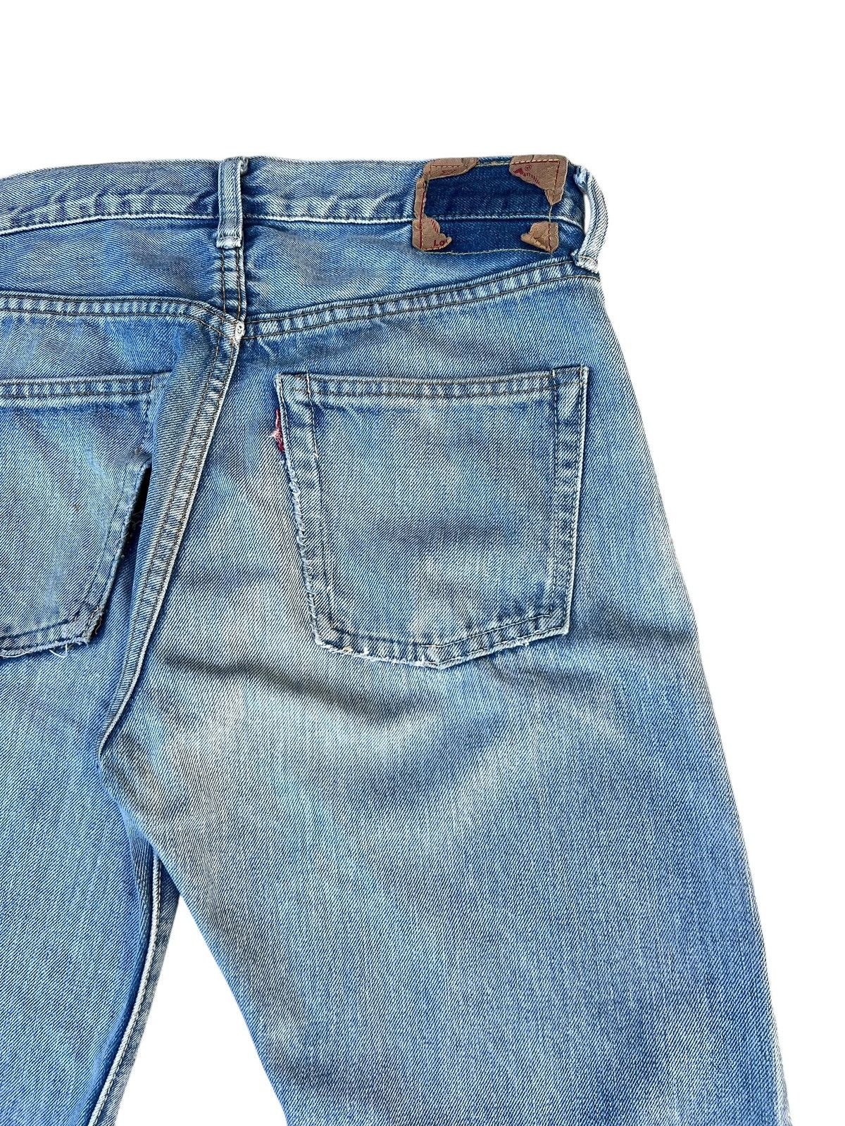 Denime Vintage DENIME Japan Ripped Faded Mud Denim Selvedge Jeans Size US 31 - 20 Thumbnail