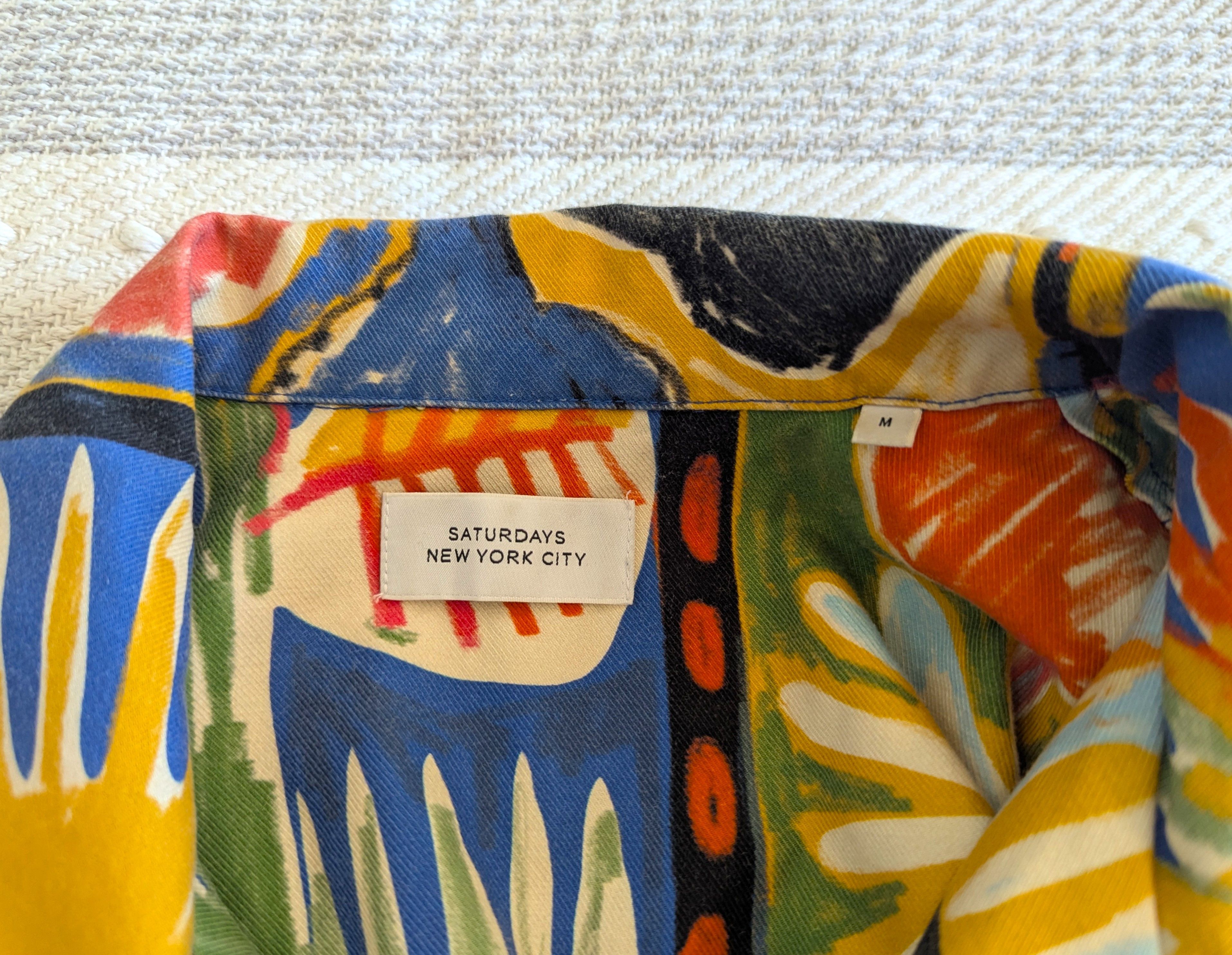 Saturdays NYC Hand-Drawn Flowers Camp Shirt Size US M / EU 48-50 / 2 - 8 Thumbnail