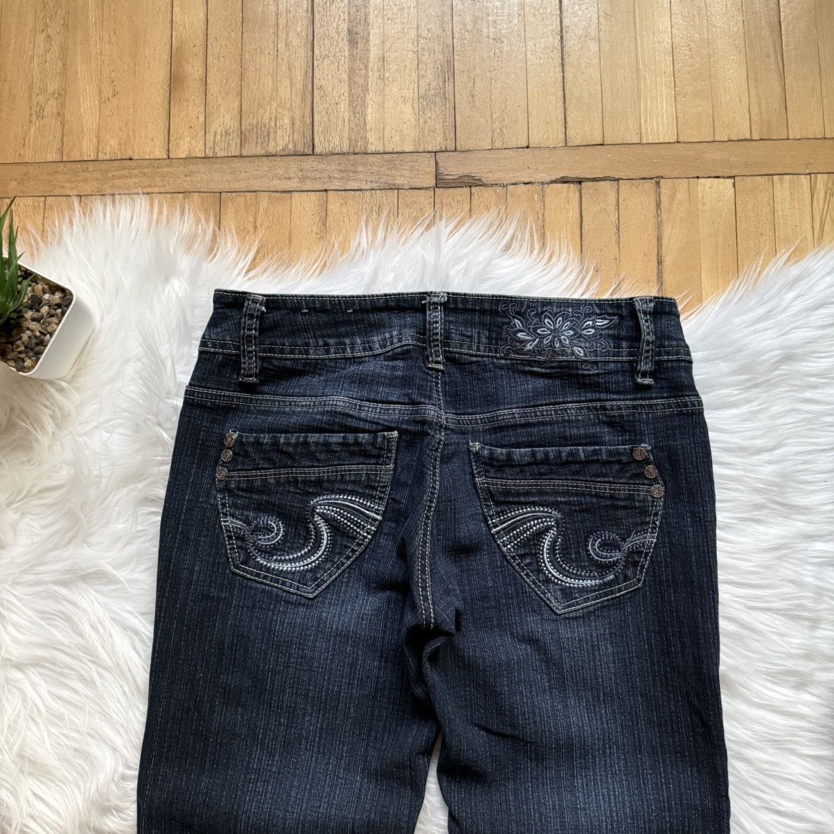 If Six Was Nine 📌 Vintage Y2K Washed Flared Low Rise LGB Jeans Size 32" / US 10 / IT 46 - 3 Thumbnail