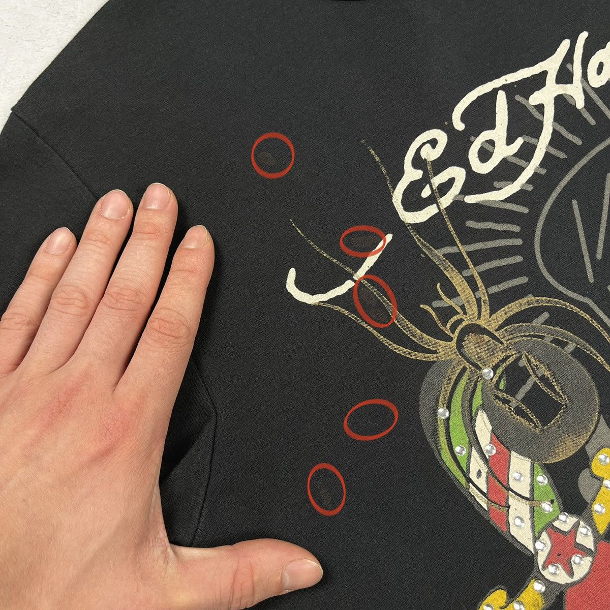 Ed Hardy Vintage Ed Hardy y2k skulls big logo tee 90’s Size US L / EU 52-54 / 3 - 10 Thumbnail