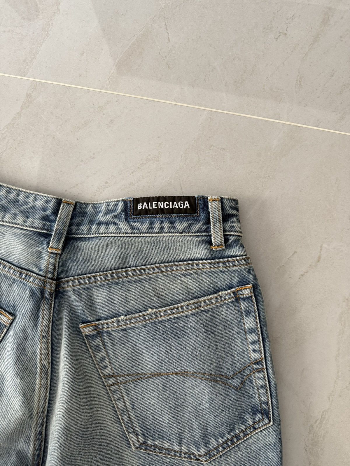 Balenciaga *1660MSRP* Balenciaga Denim Shorts JORTS Sz. S Size US 32 / EU 48 - 5 Thumbnail