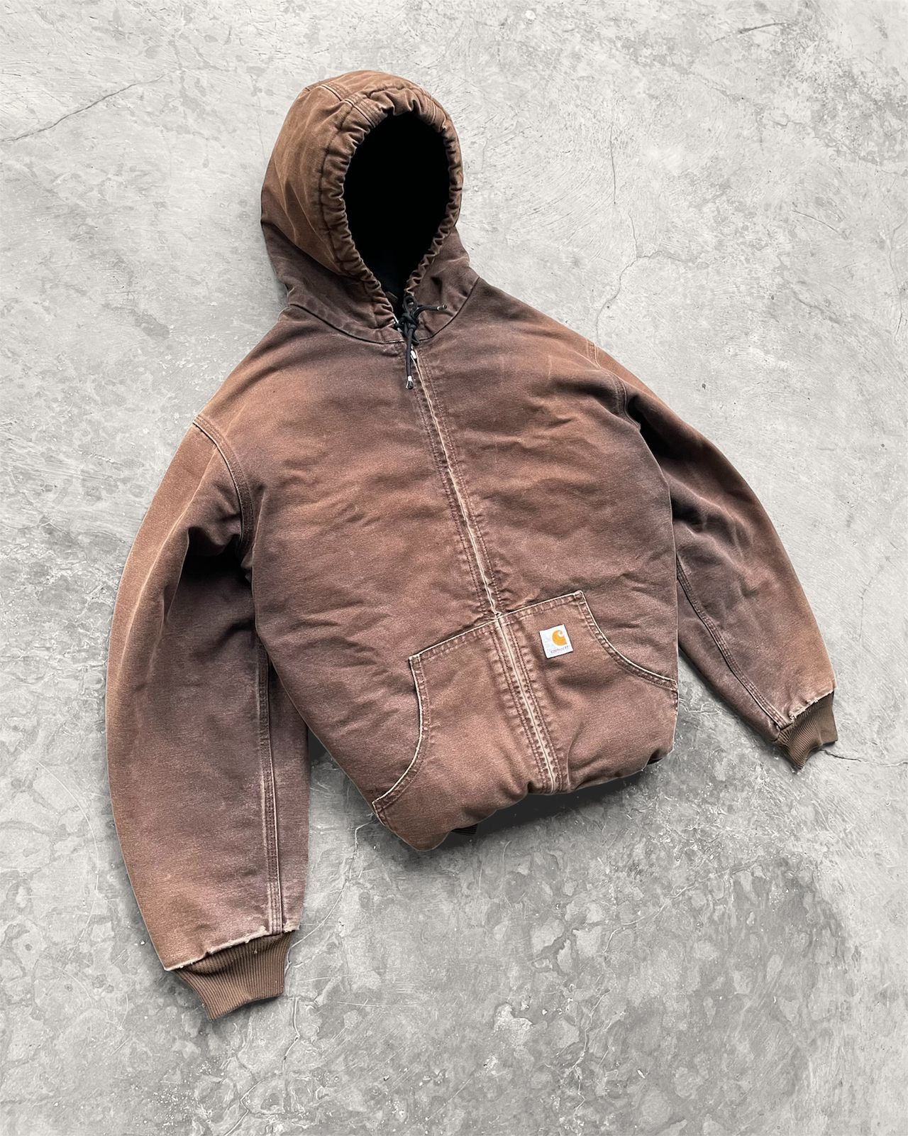 Carhartt Vintage Dark Brwon Carhartt Active Hodedd Jacket WJ130-DKB Size US L / EU 52-54 / 3 - 2 Thumbnail