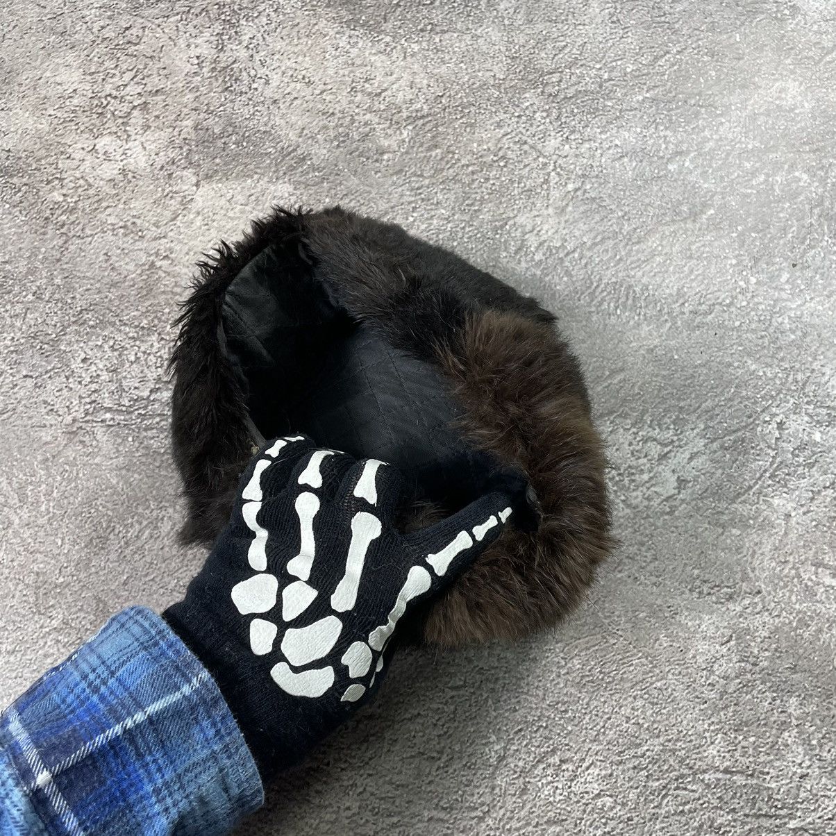 Vintage Vintage Y2K Black Furry Beanie Mohair Ushanka Grunge Boxy OS Size ONE SIZE - 7 Thumbnail